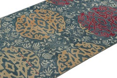 Vintage Hereke Runner Rug in Teal Blue with Arabesque Medallions  Rug & Kilim