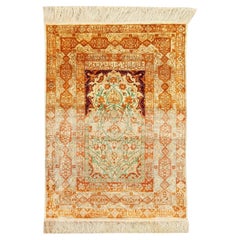 Tapis Herekeh en pure soie - Taille : 4'5x3'4