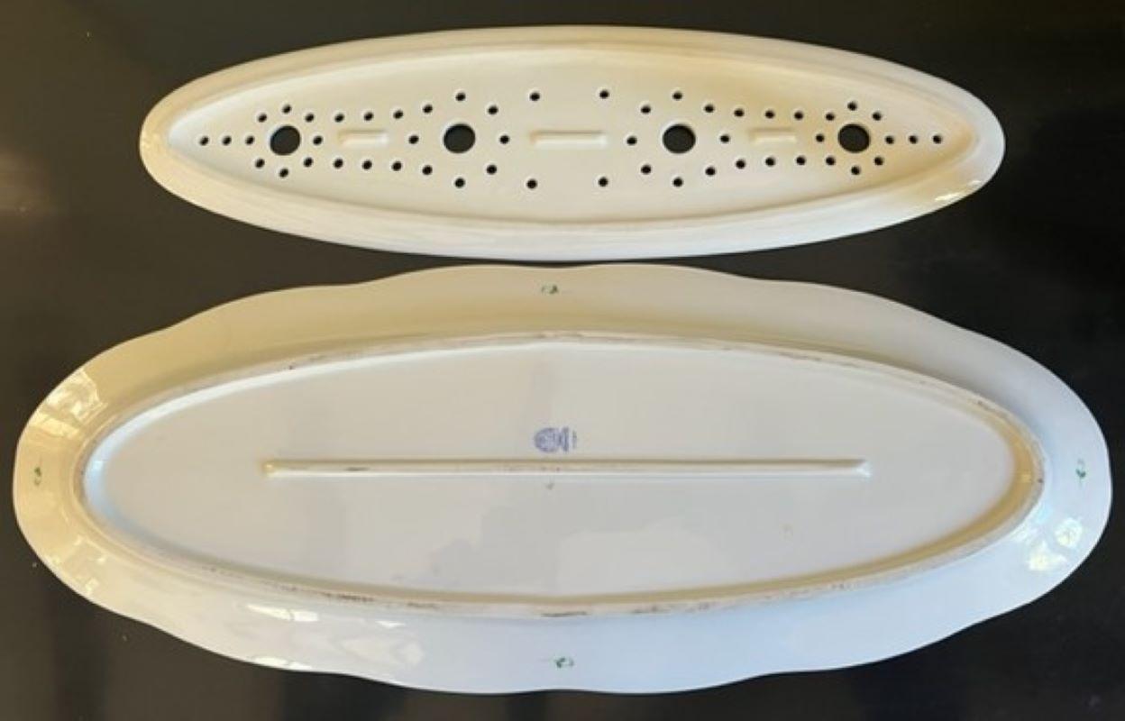 Vintage Herend Fish Platter With Strainer, C. 1960's 6