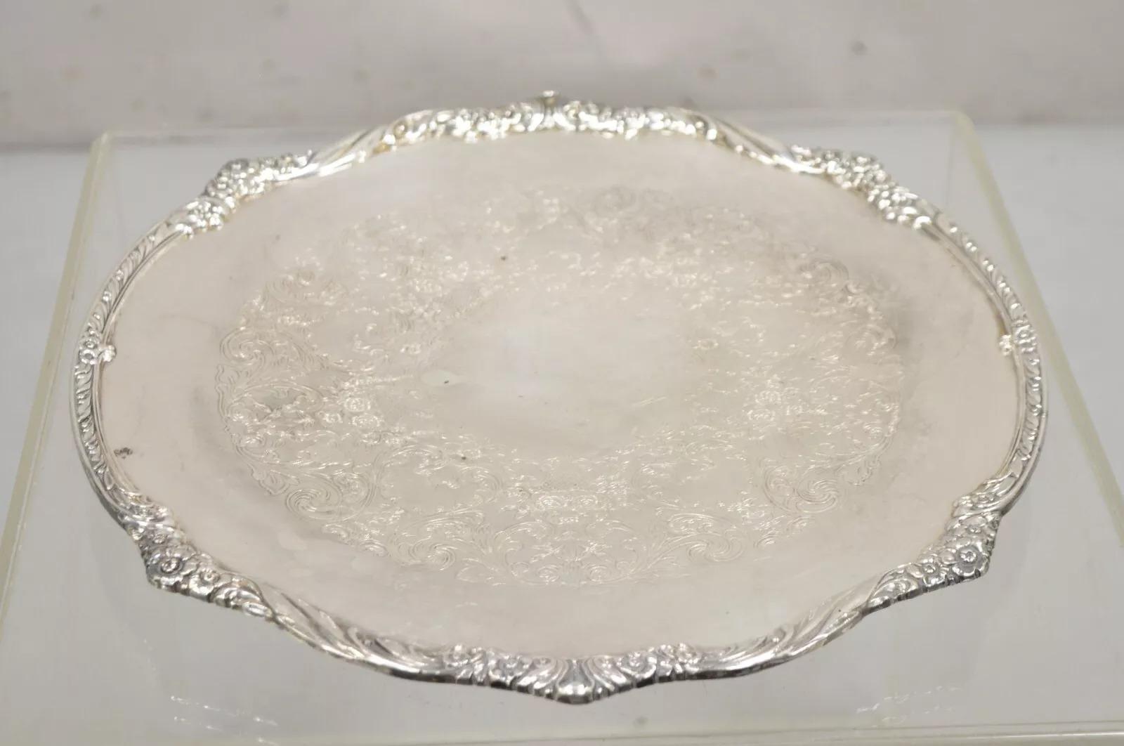 Vintage Heritage 1847 Rogers Bros. 9426 Plato redondo plateado Bandeja en venta 4