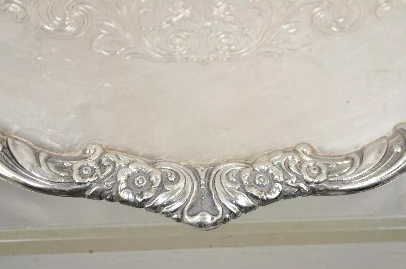 Vintage Heritage 1847 Rogers Bros. 9426 Plato redondo plateado Bandeja en Bueno estado para la venta en Philadelphia, PA