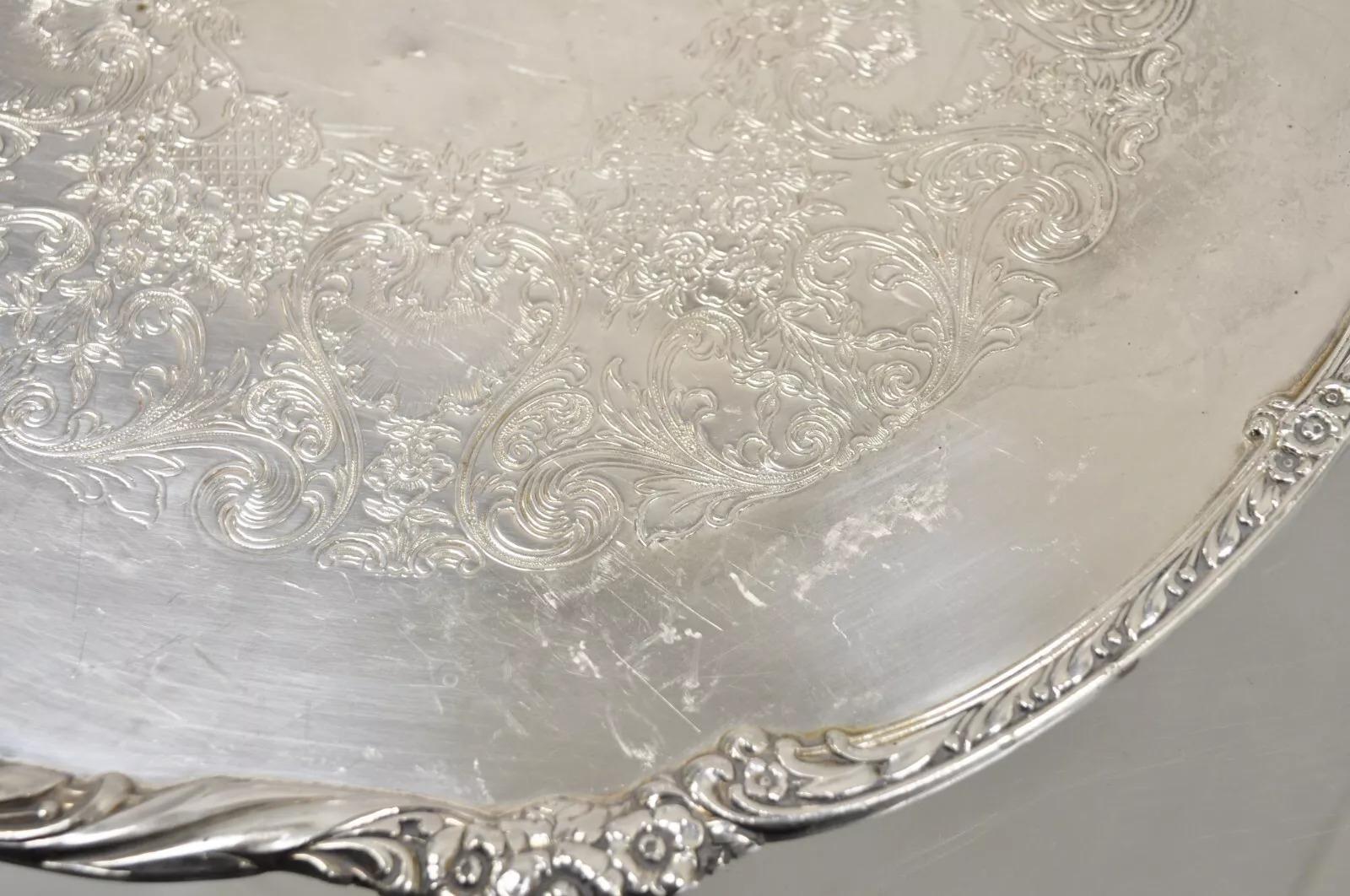Vintage Heritage 1847 Rogers Bros. 9426 Plato redondo plateado Bandeja en venta 1