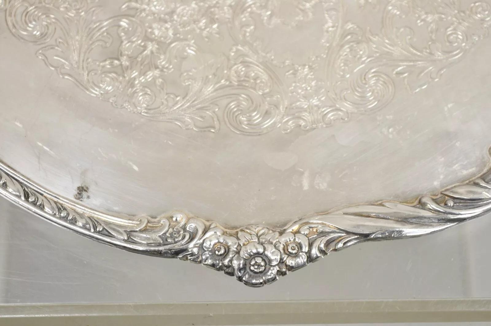 Vintage Heritage 1847 Rogers Bros. 9426 Plato redondo plateado Bandeja en venta 2