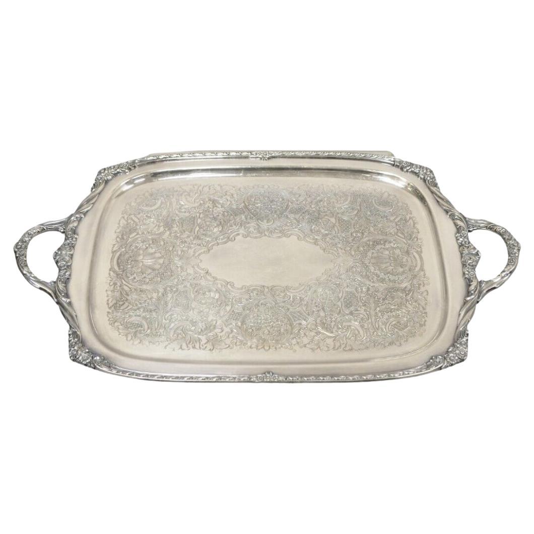 Vintage Heritage 1847 Rogers Bros 9498 Silver Plated Serving Platter Tray For Sale