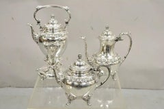Vintage Heritage 1847 Rogers Bros Silver Plated Tea Set w/ Tray - 7 Pc Set