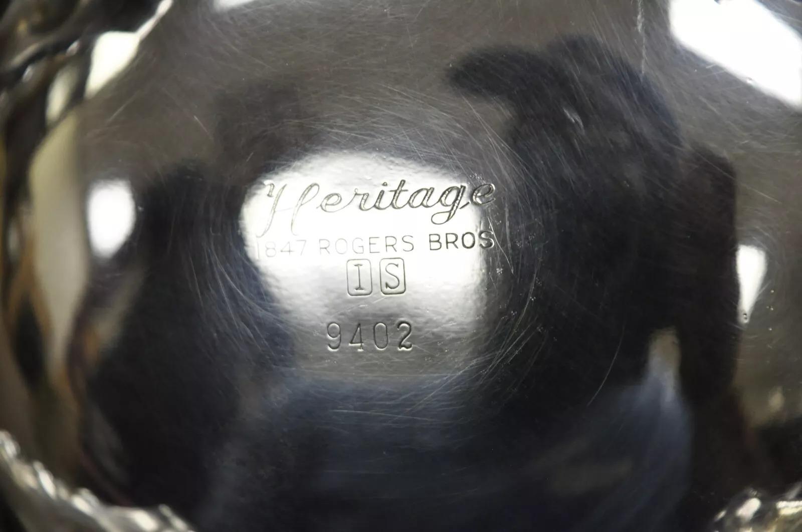 Plaqué argent Service à thé Rogers Bros 1847 avec plateau - 7 pièces