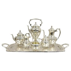 Vintage Heritage 1847 Rogers Bros Silver Plated Tea Set w/ Tray - 7 Pc Set