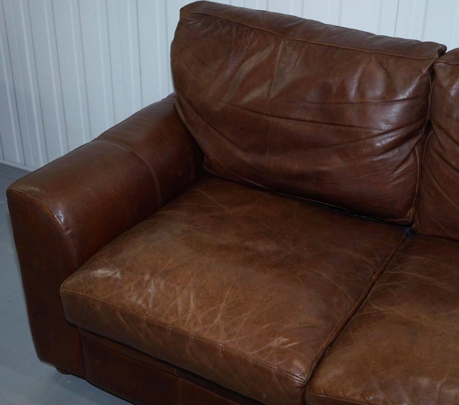 soho leather sofa