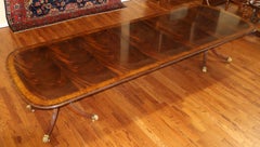 Vintage Heritage Henredon Heirloom Flame Mahogany Chippendale Style Dining Table