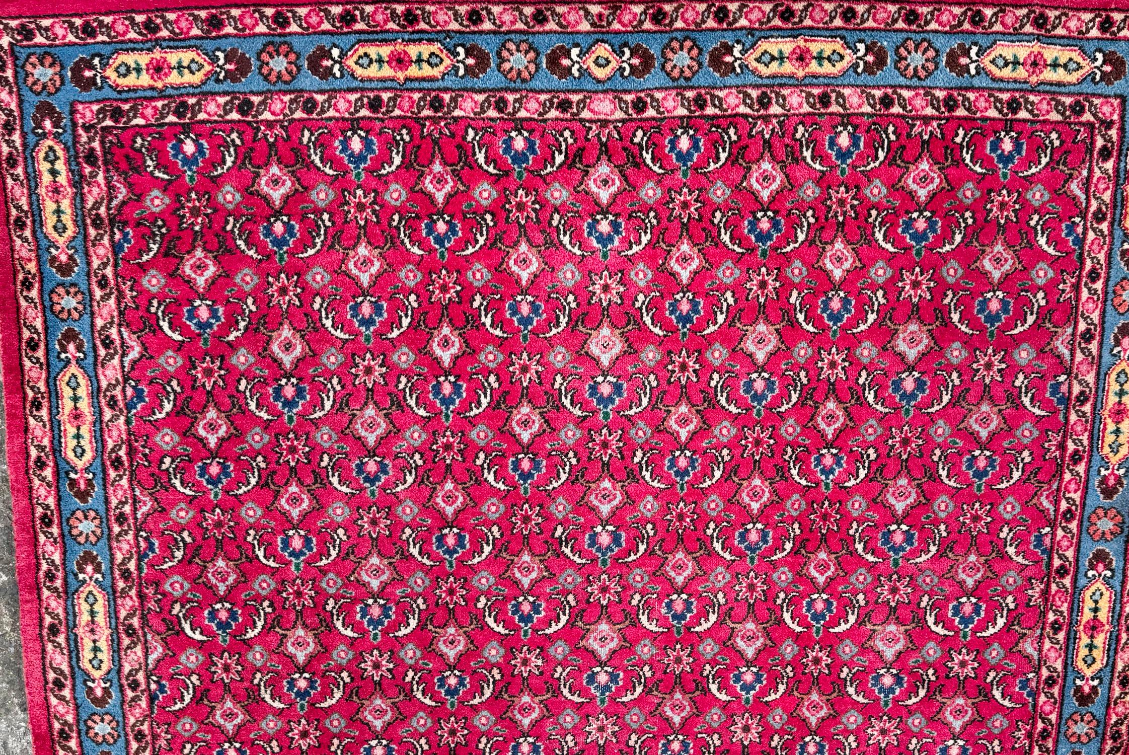 Vintage Heriz 100% Wolle Persischer Teppich 109 Zoll frühes 20. Jahrhundert im Angebot 2
