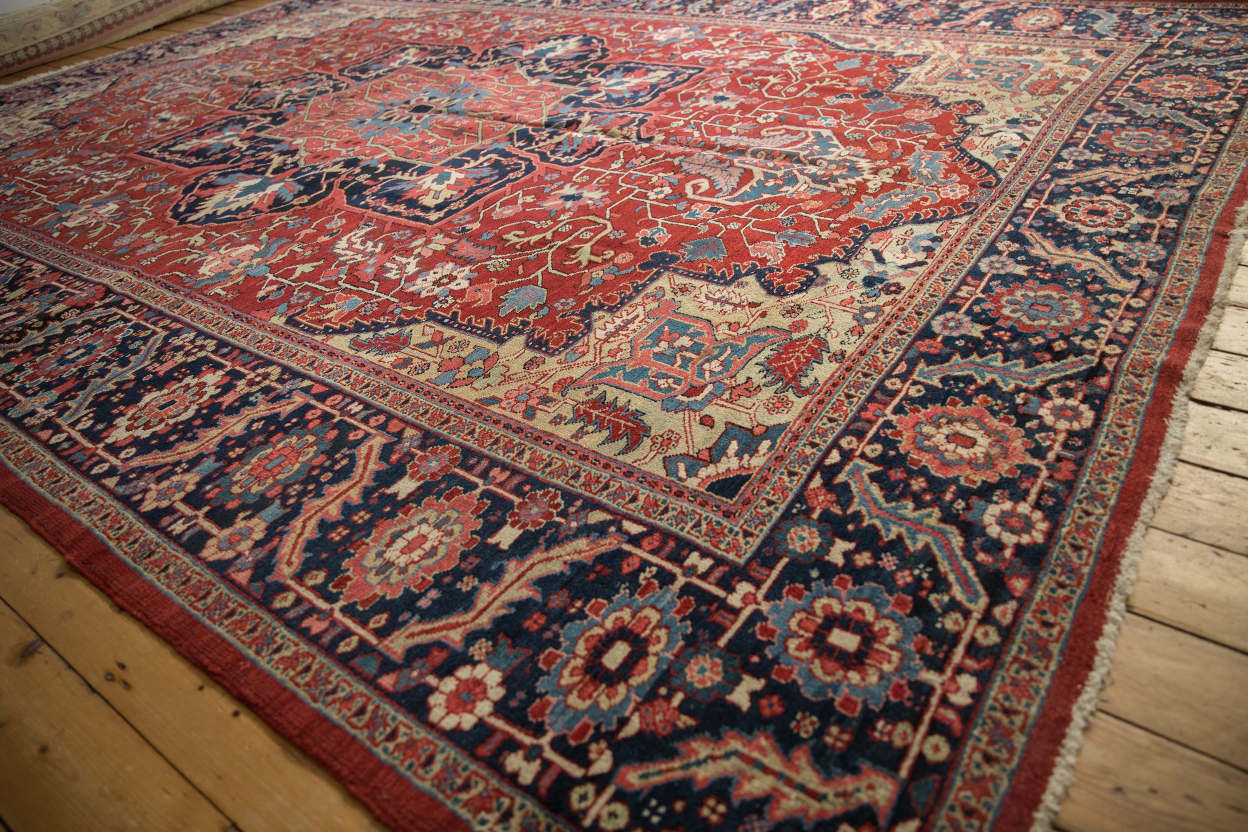 Asian Vintage Heriz Carpet For Sale