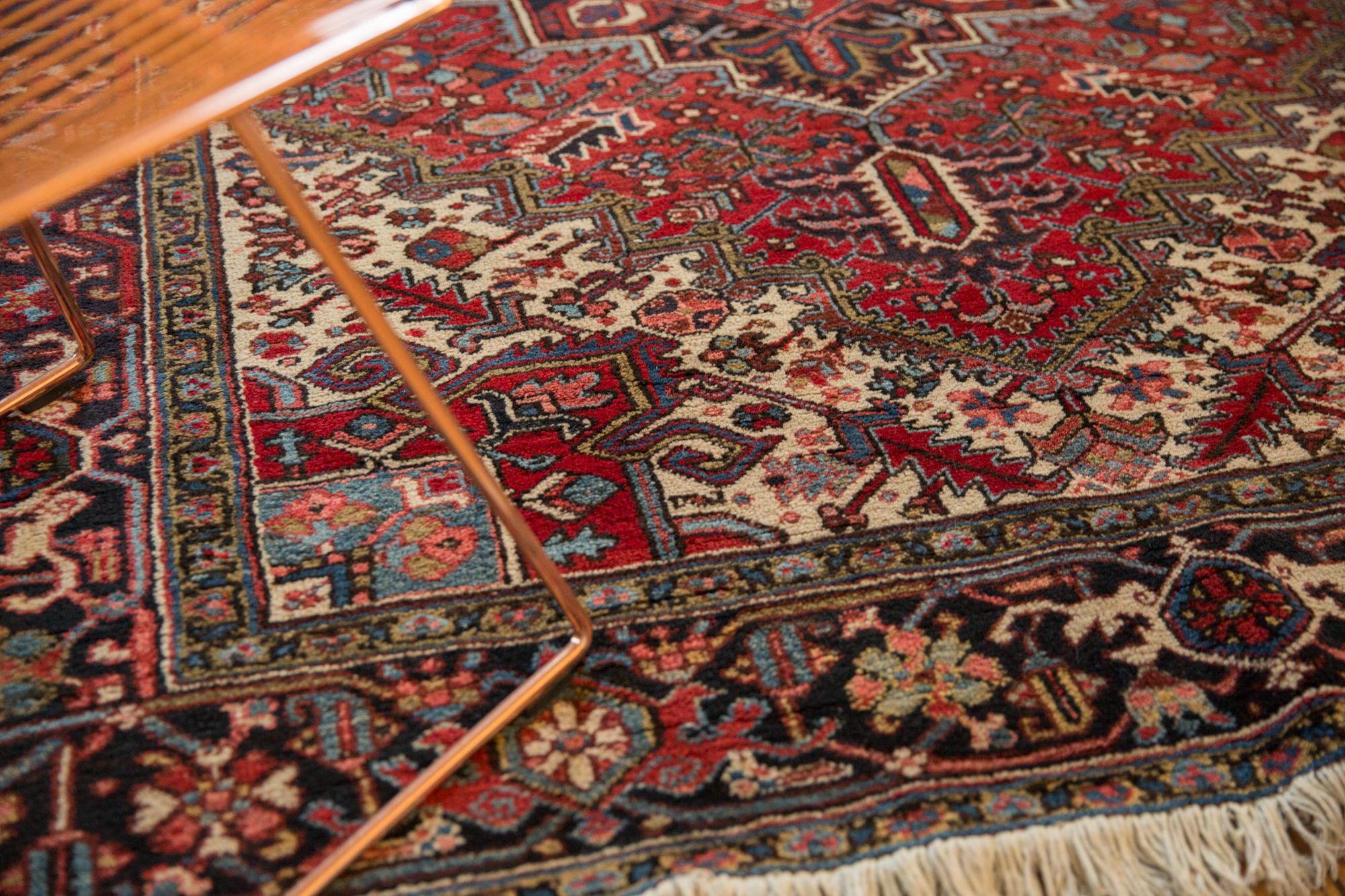 Persian Vintage Heriz Carpet For Sale