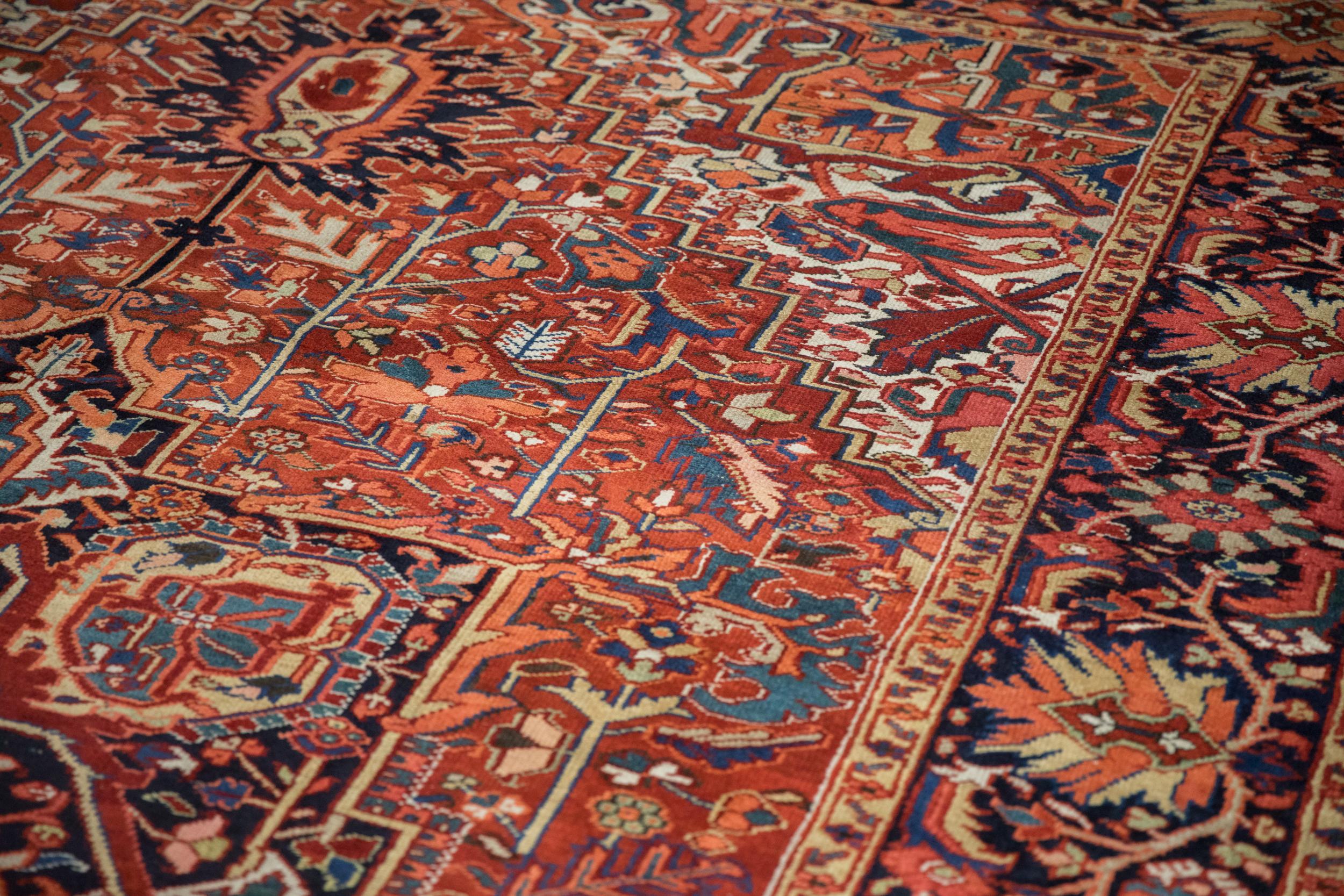 Mid-20th Century Vintage Heriz Carpet For Sale