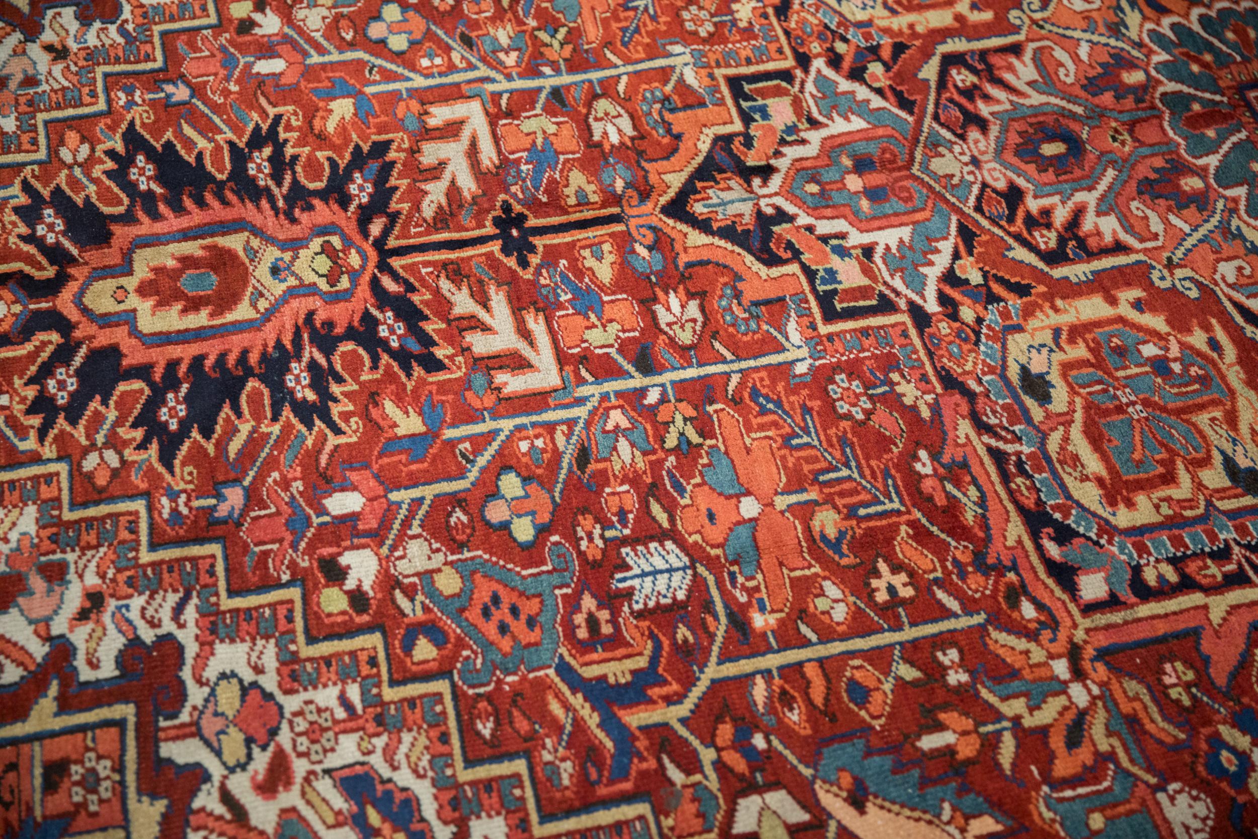 Wool Vintage Heriz Carpet For Sale