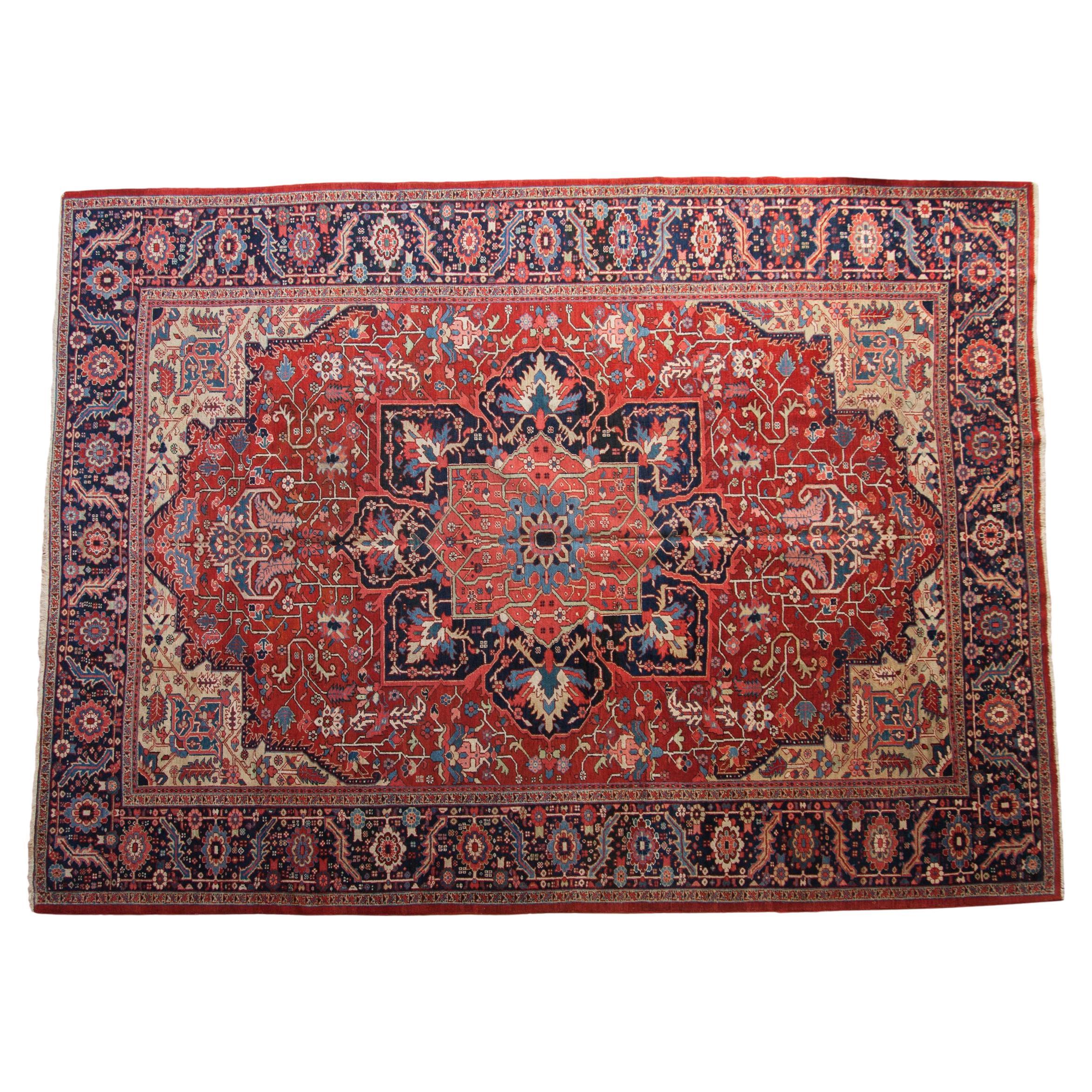 Vintage Heriz Carpet For Sale