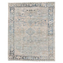 Vintage Heriz Carpet with a Slate Medallion
