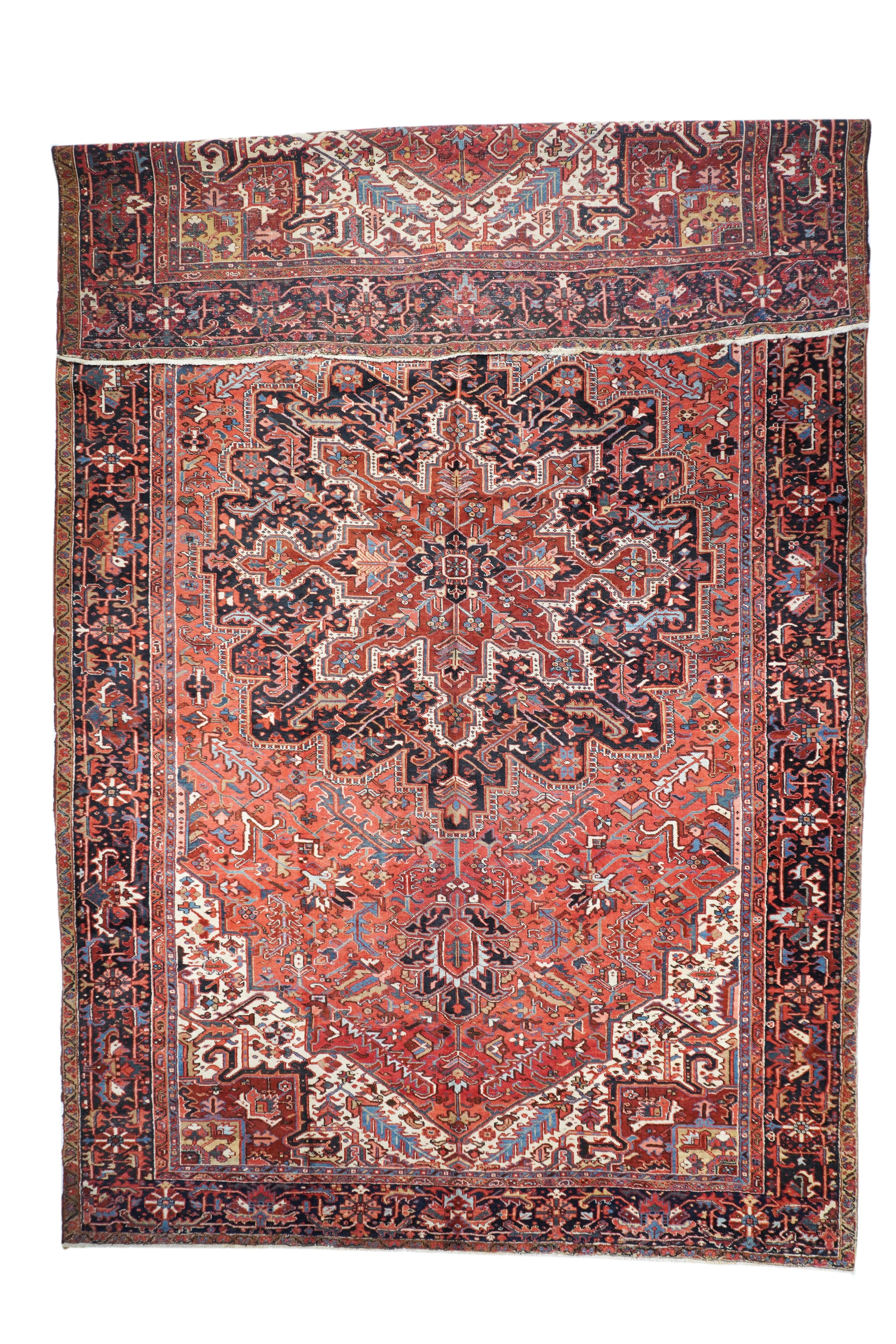 Vintage Heriz Teppich 10'0'' x 17'11''.