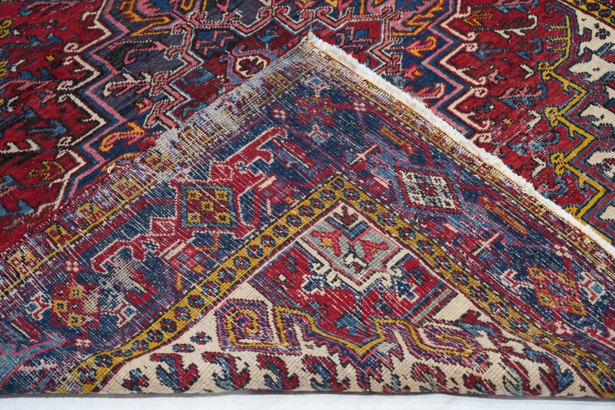 Vintage Heriz Rug 6'11'' x 7'6'' For Sale 5