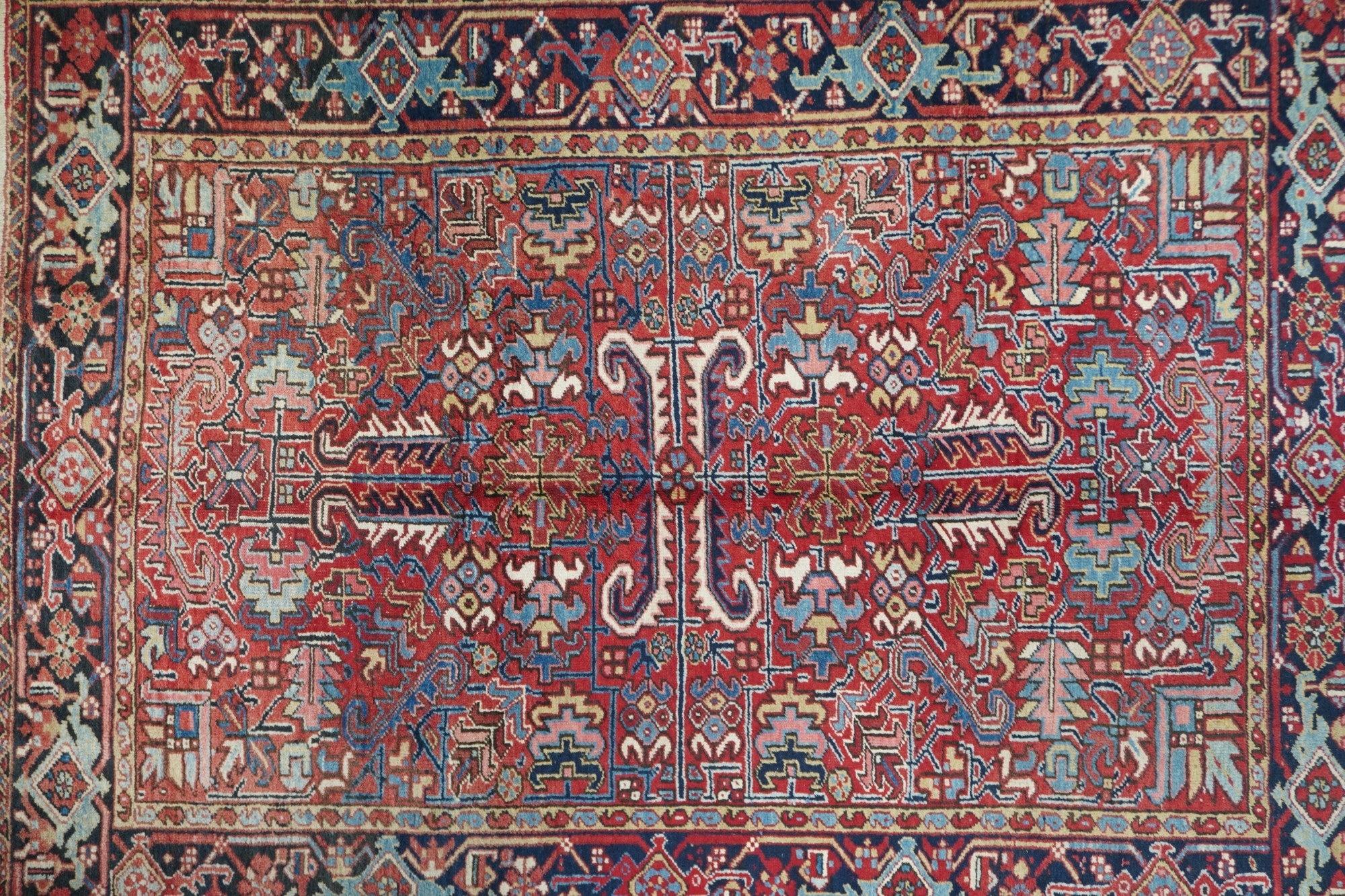 Persian Vintage Heriz Rug 6'5'' x 8'3'' For Sale