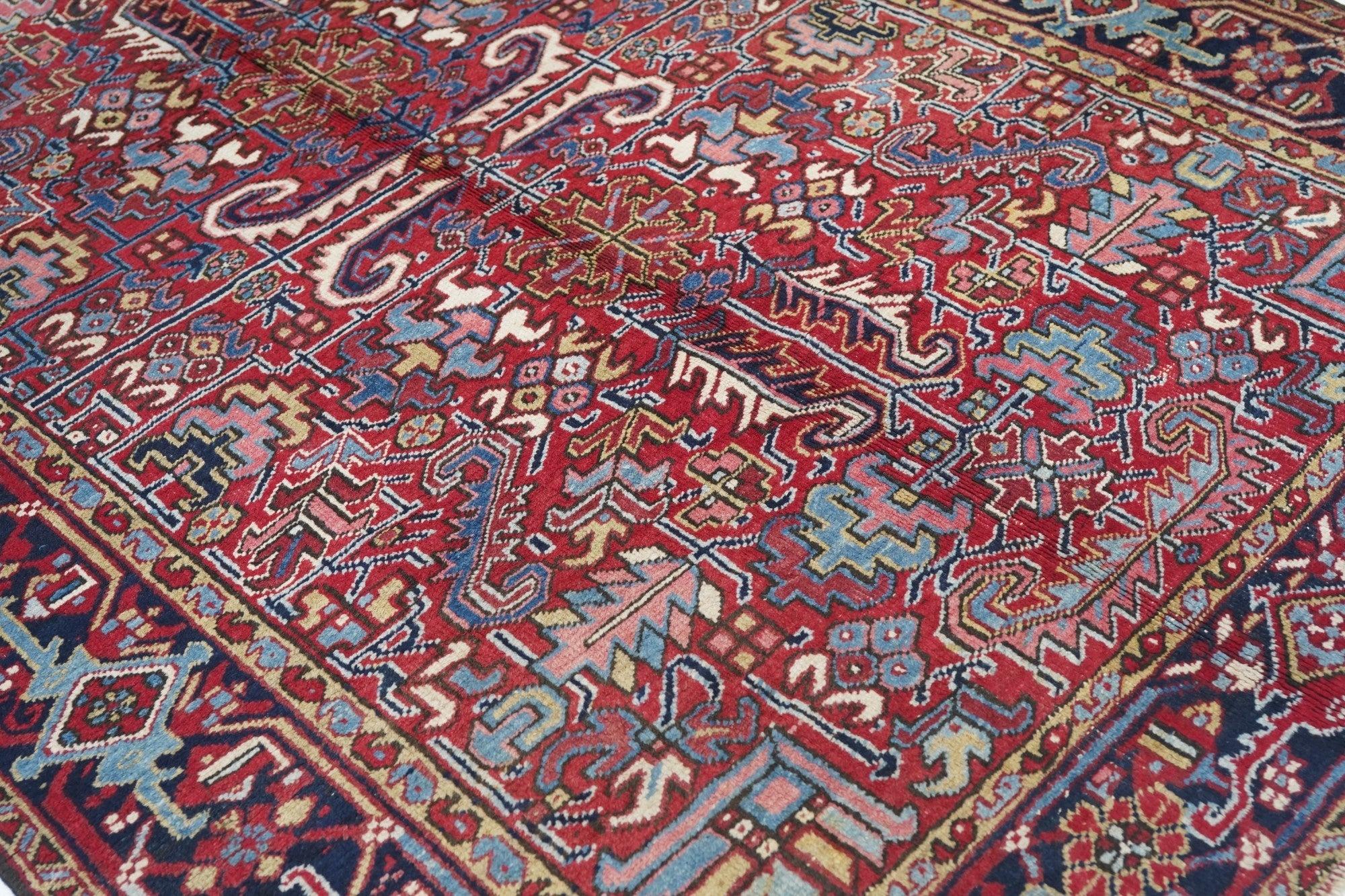 Wool Vintage Heriz Rug 6'5'' x 8'3'' For Sale