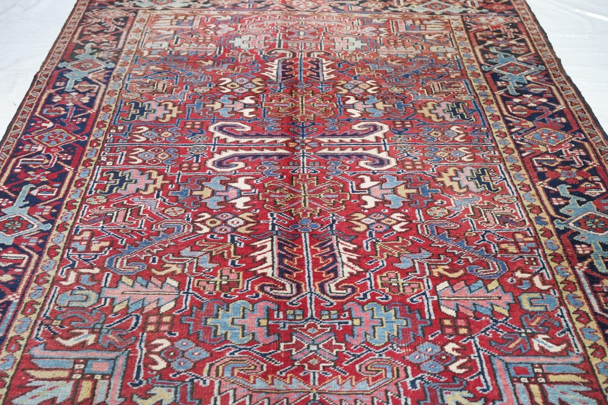 Vintage Heriz Rug 6'5'' x 8'3'' For Sale 2