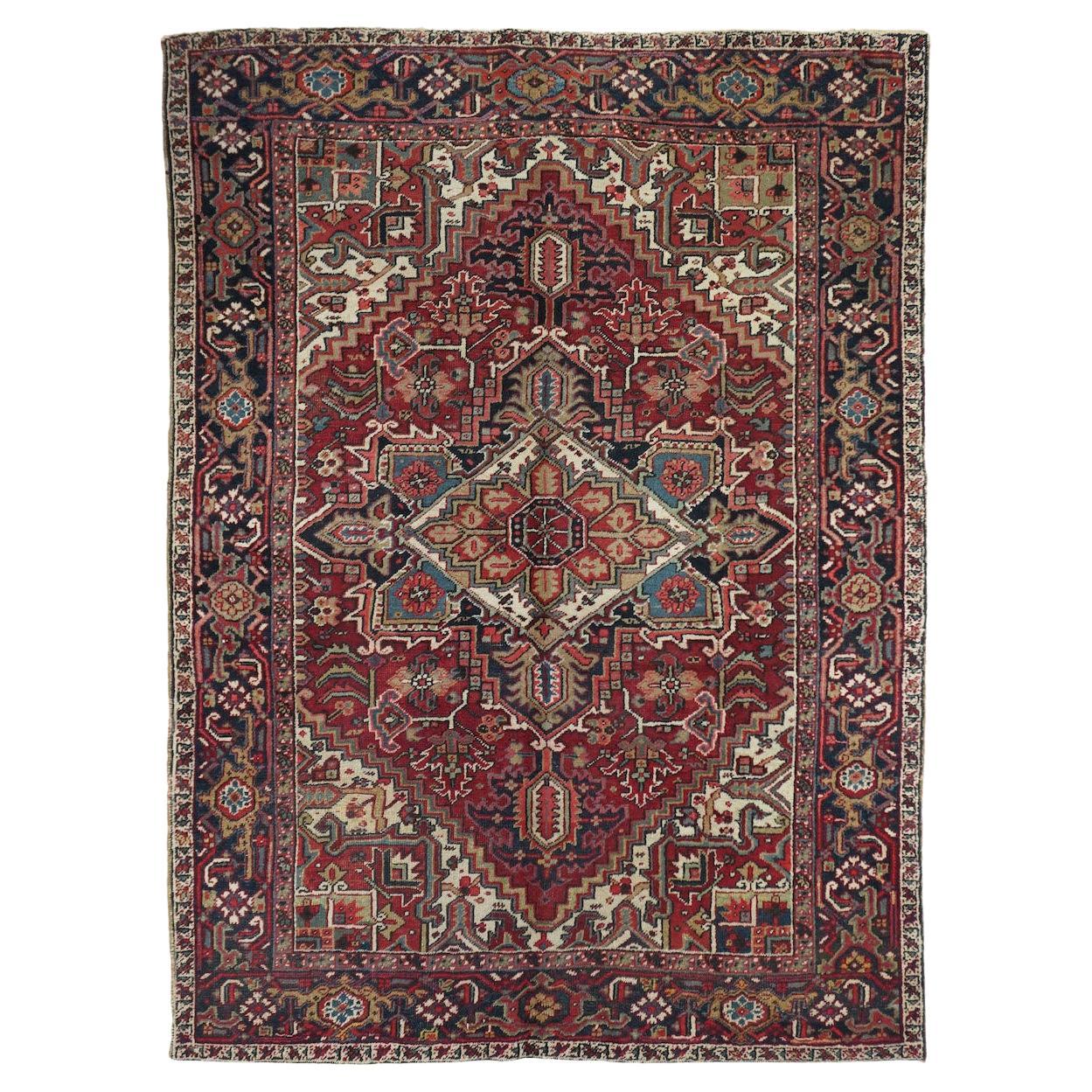 Vintage Heriz Rug 6'7'' x 9'0'' For Sale