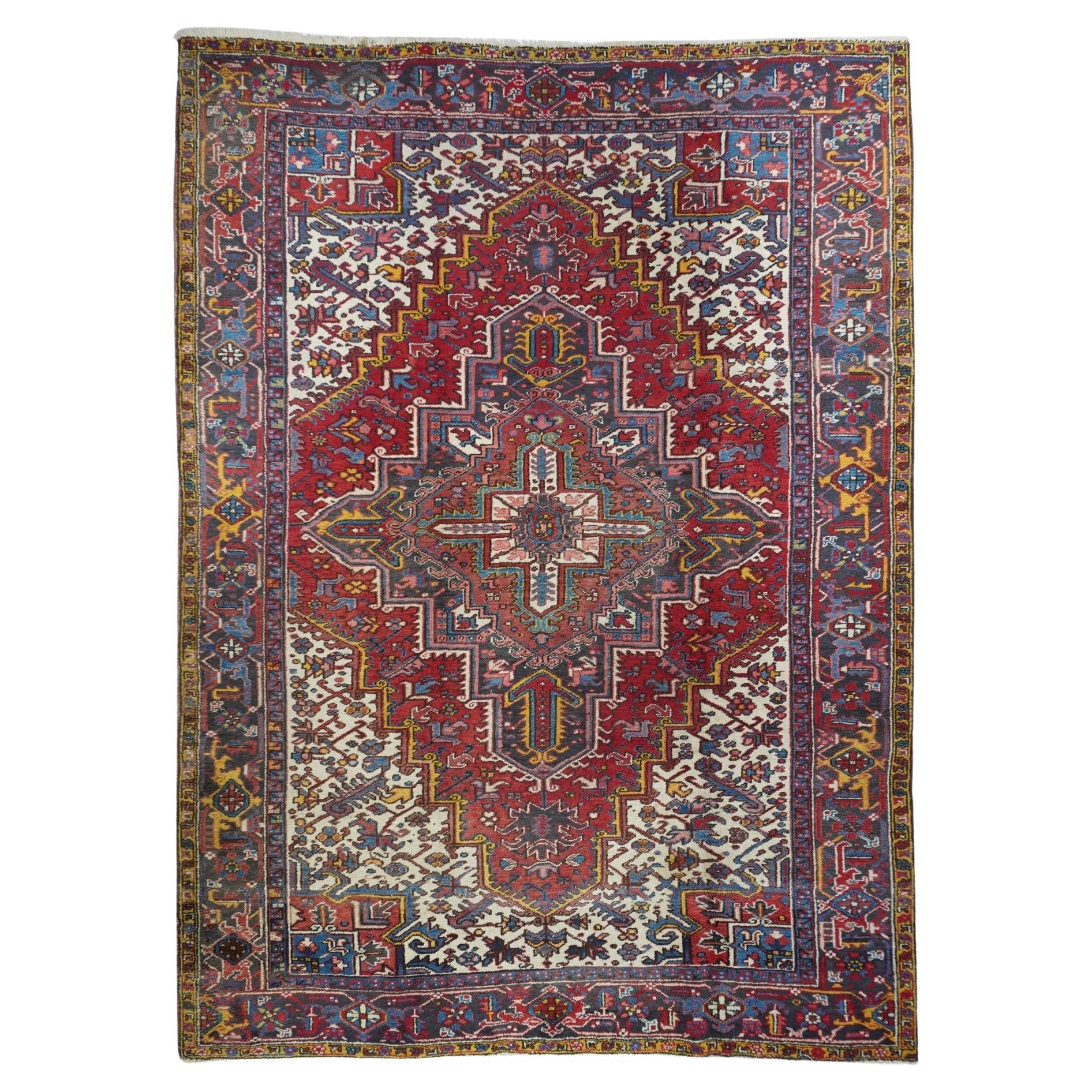 Alfombra Vintage Heriz 7'10'' x 10'11''