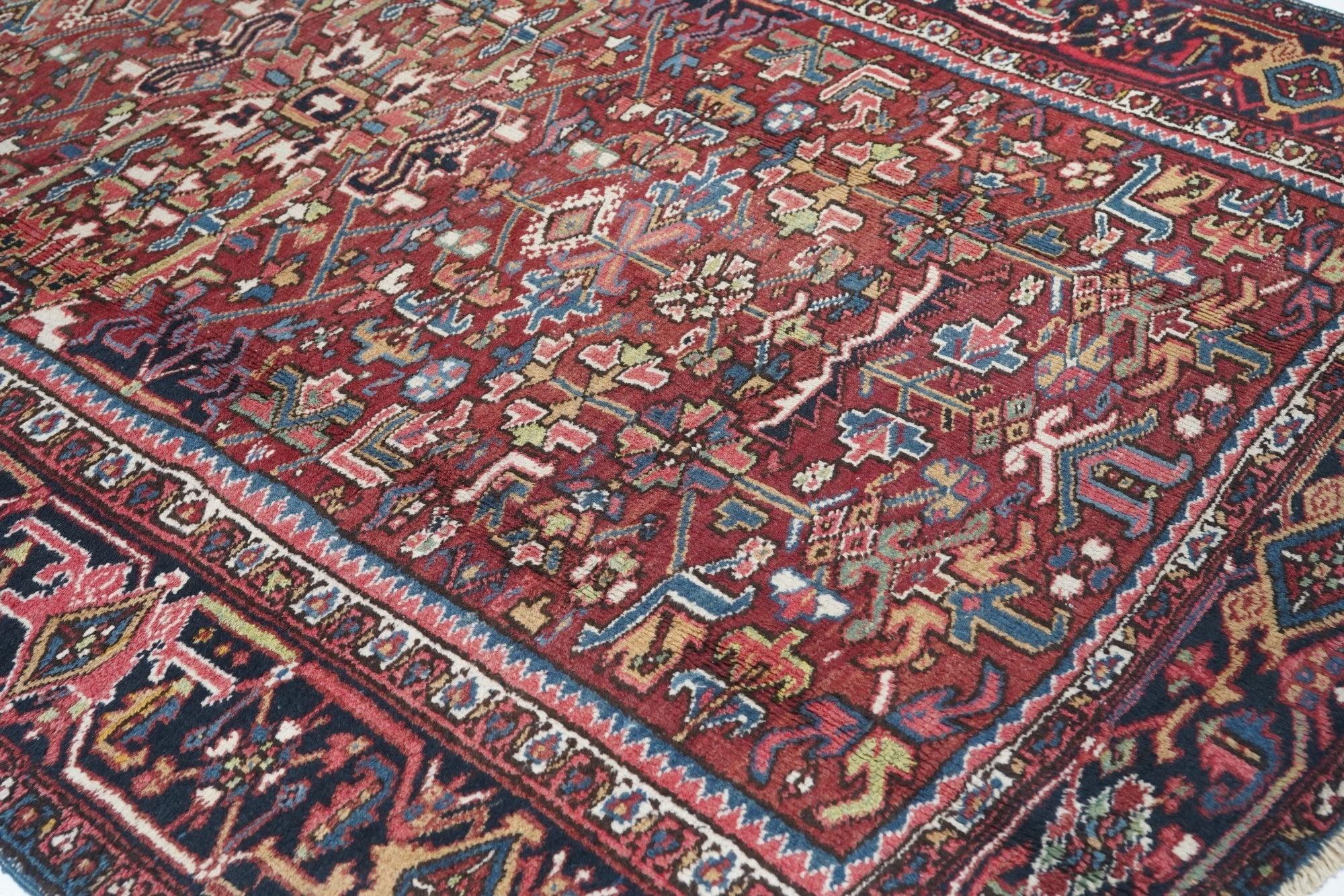 Lana Tappeto Vintage Heriz 7'3'' x 10'9'' in vendita