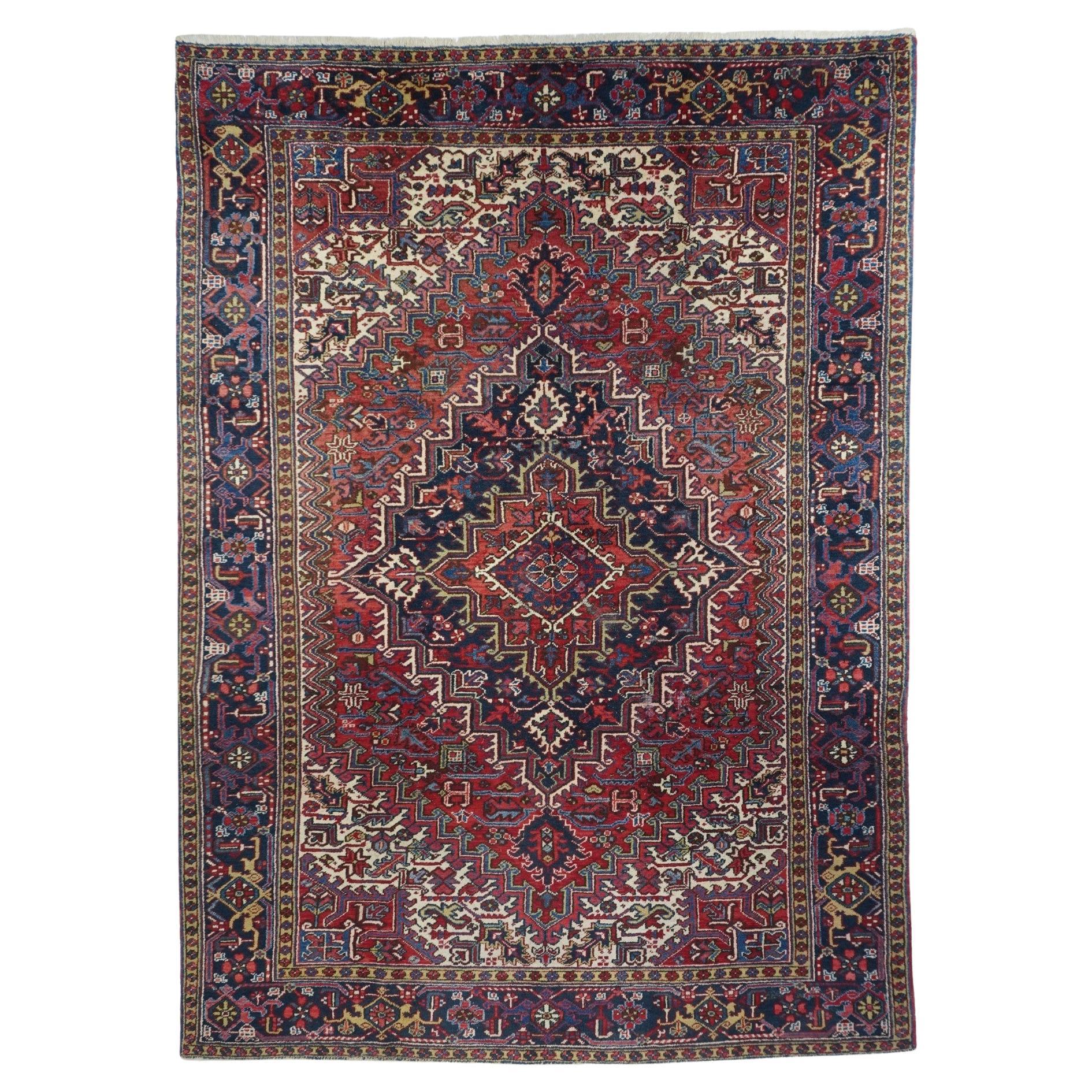 Vintage Heriz Rug 7'9'' x 11'2''