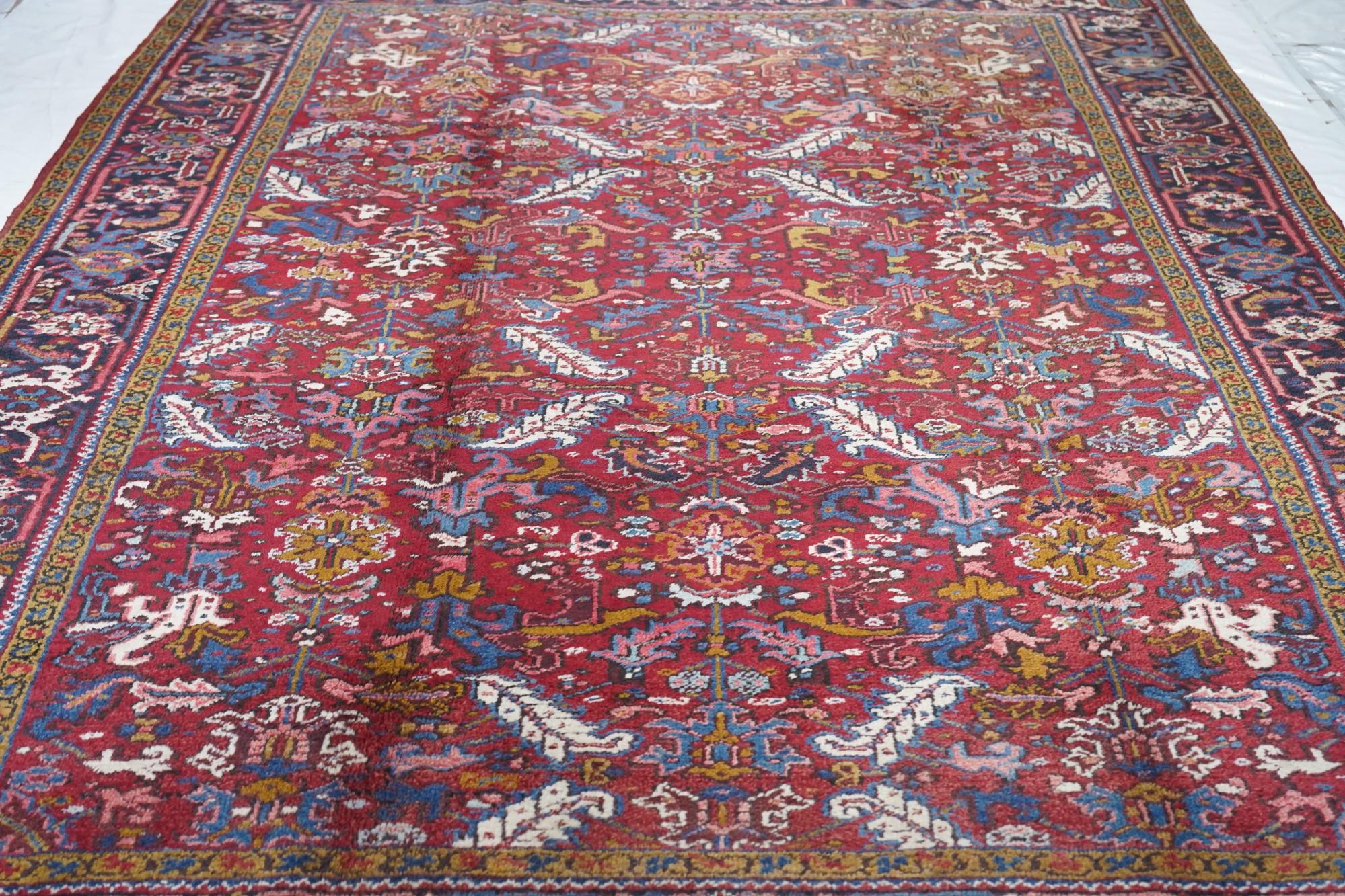 Tappeto Vintage Heriz 8' x 11'2'' in vendita 1