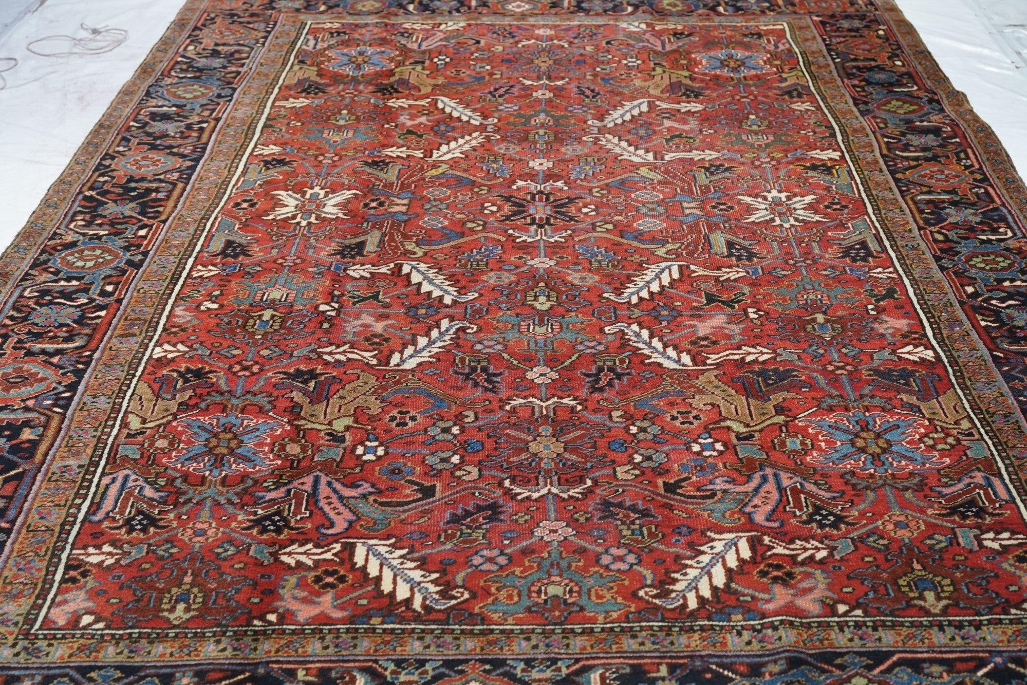 Tappeto Vintage Heriz 8'2'' x 11'2'' in vendita 1