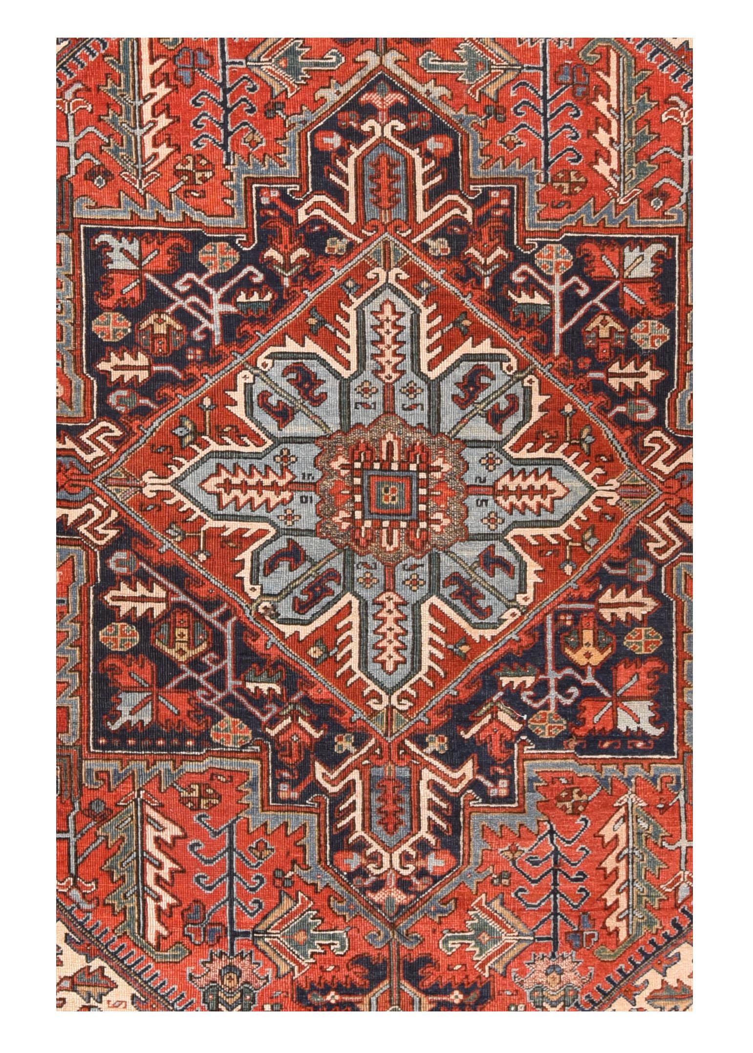 Heriz-Teppich 8'3'' x 11'6'' im Vintage-Stil (Persisch) im Angebot