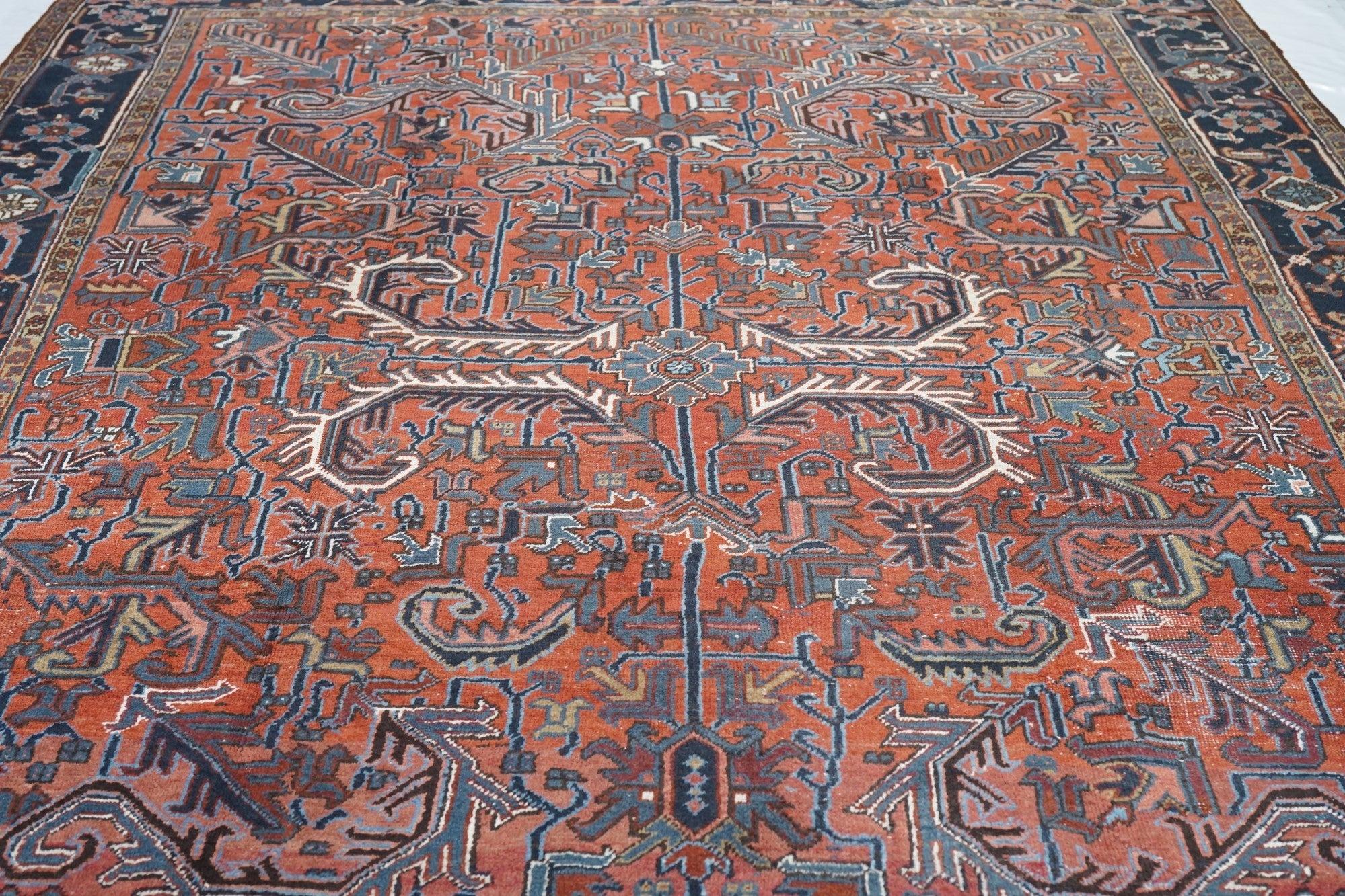 Vintage Heriz Teppich 8'4'' x 10'10'' im Angebot 3
