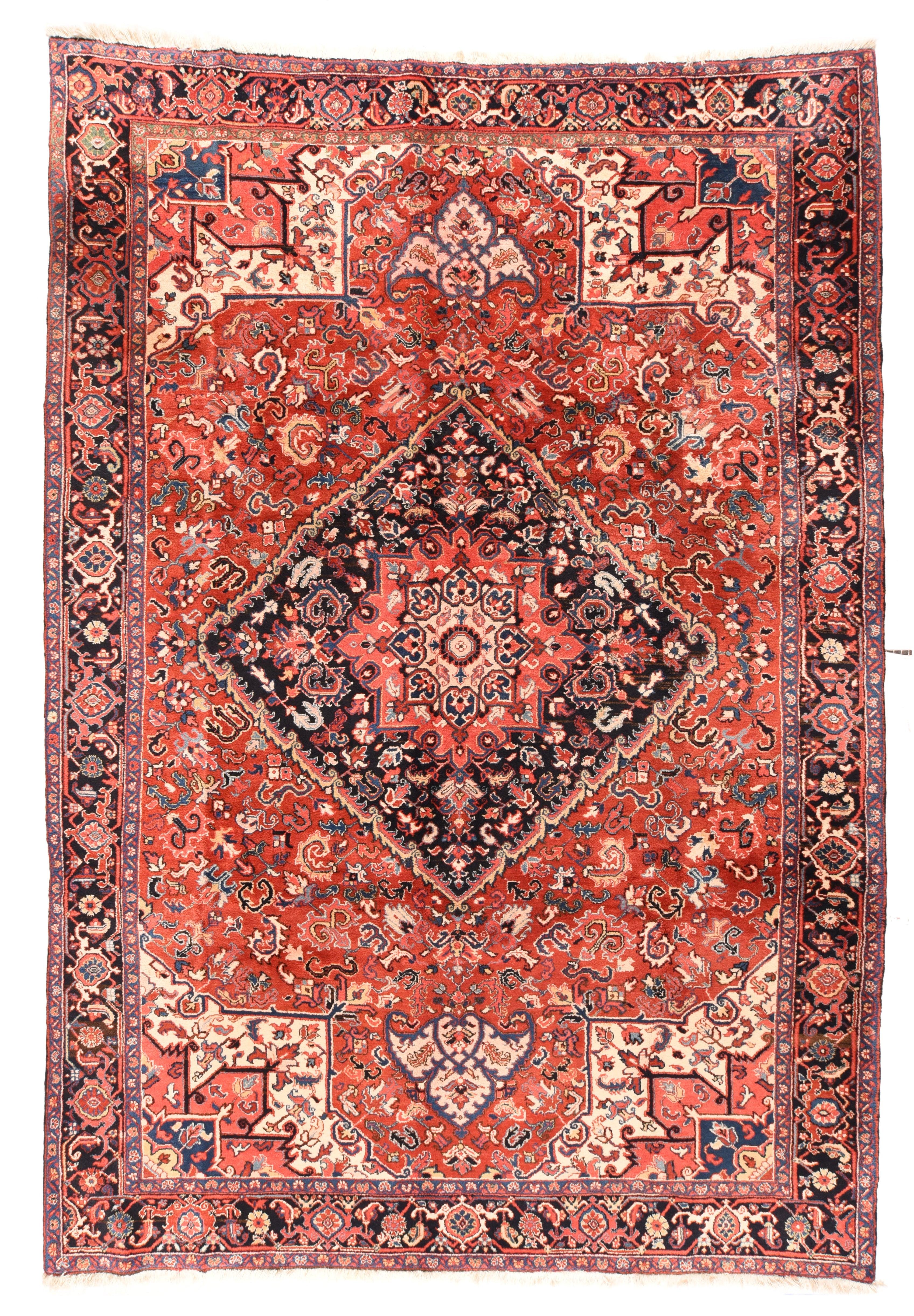 Persian Vintage Heriz Rug 9'0