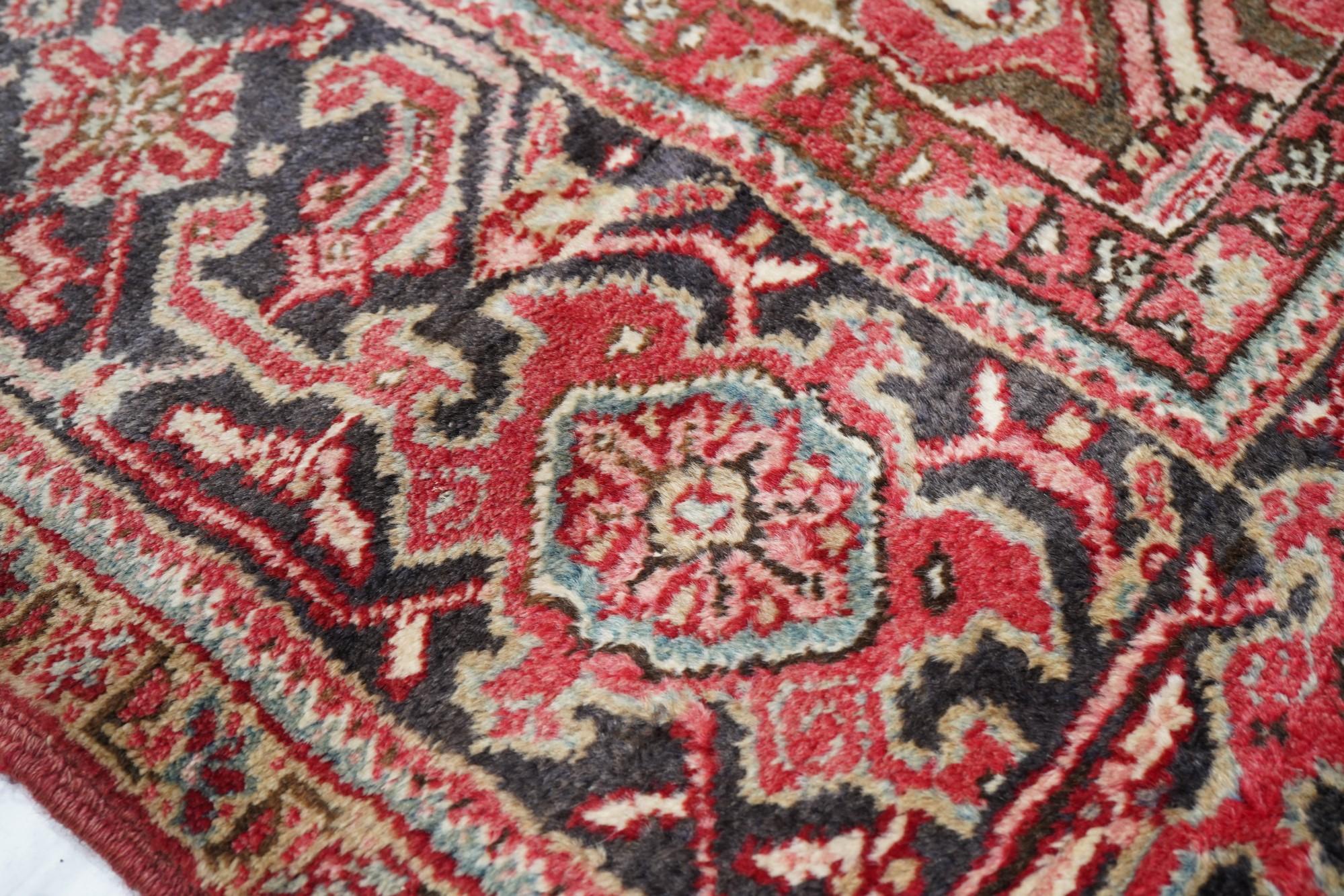 Alfombra Vintage Heriz 9'6'' x 11'11'' Anudado a mano en venta