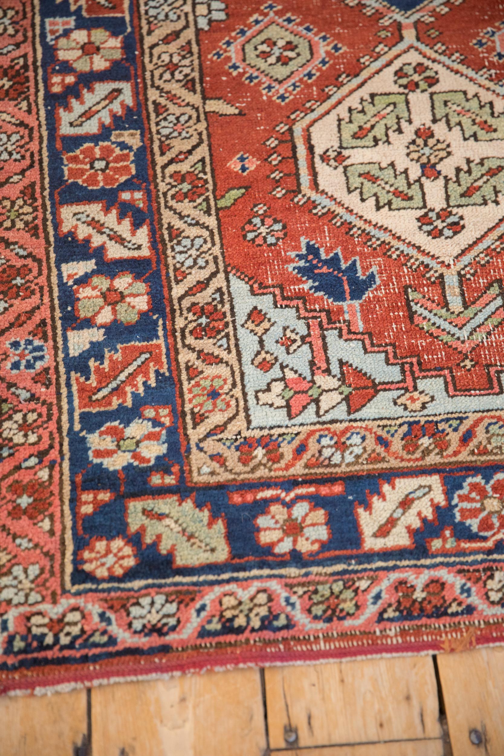 Hand-Knotted Vintage Heriz Rug For Sale