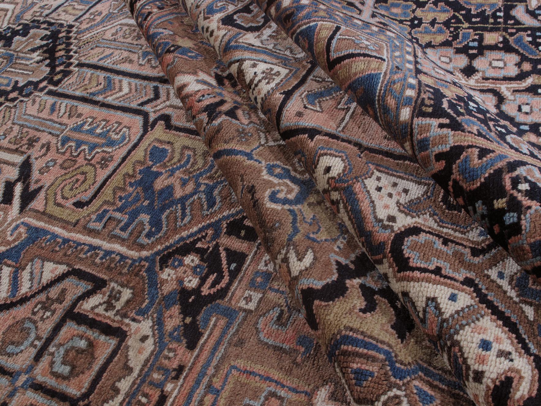 Persian Vintage Heriz Tribal Rug