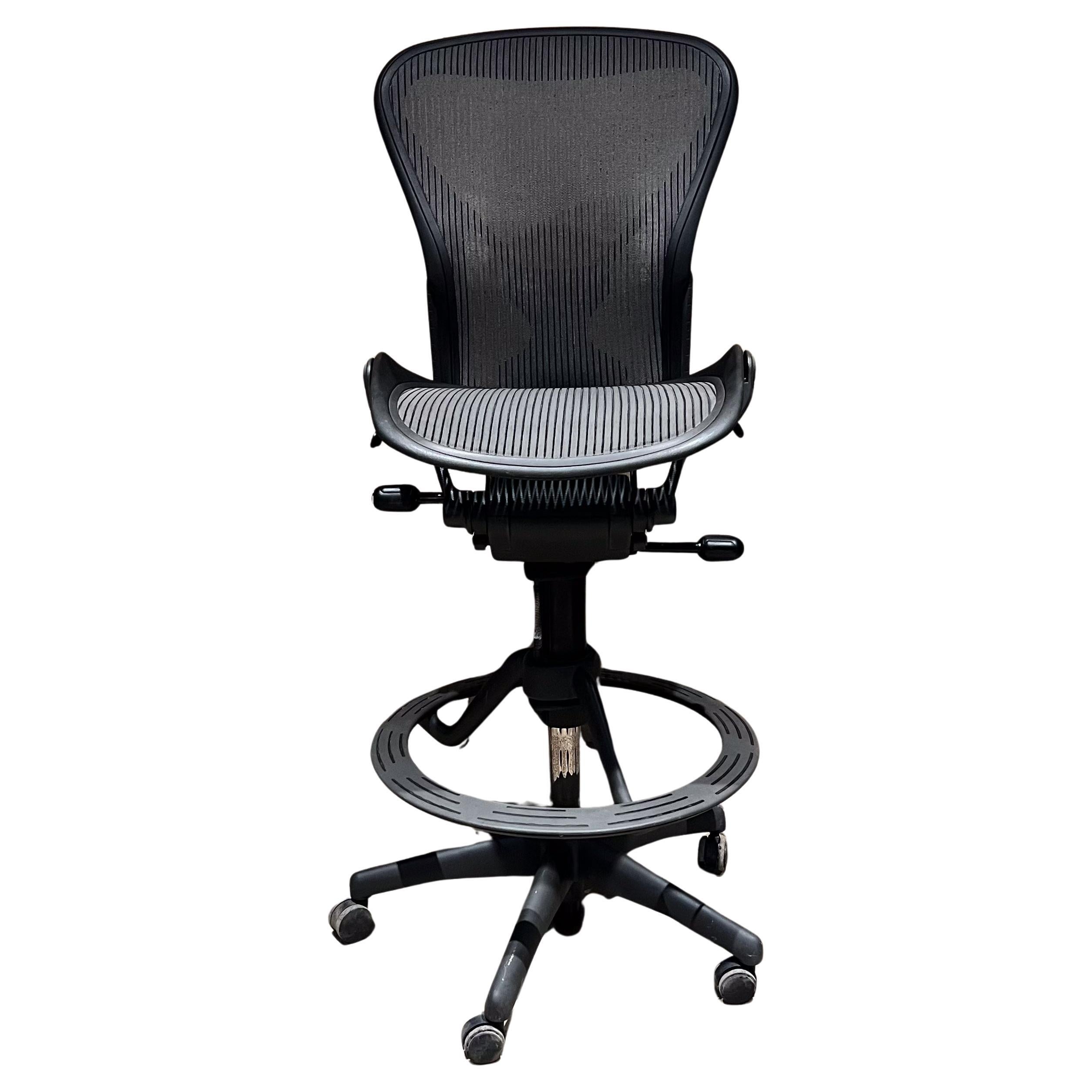 Vintage Herman Miller Aeron Classic Stool Armless Chair