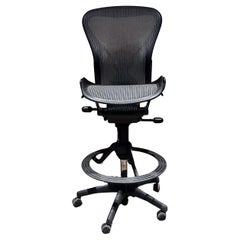 Chaise sans bras avec tabouret Classic Herman Miller Vintage