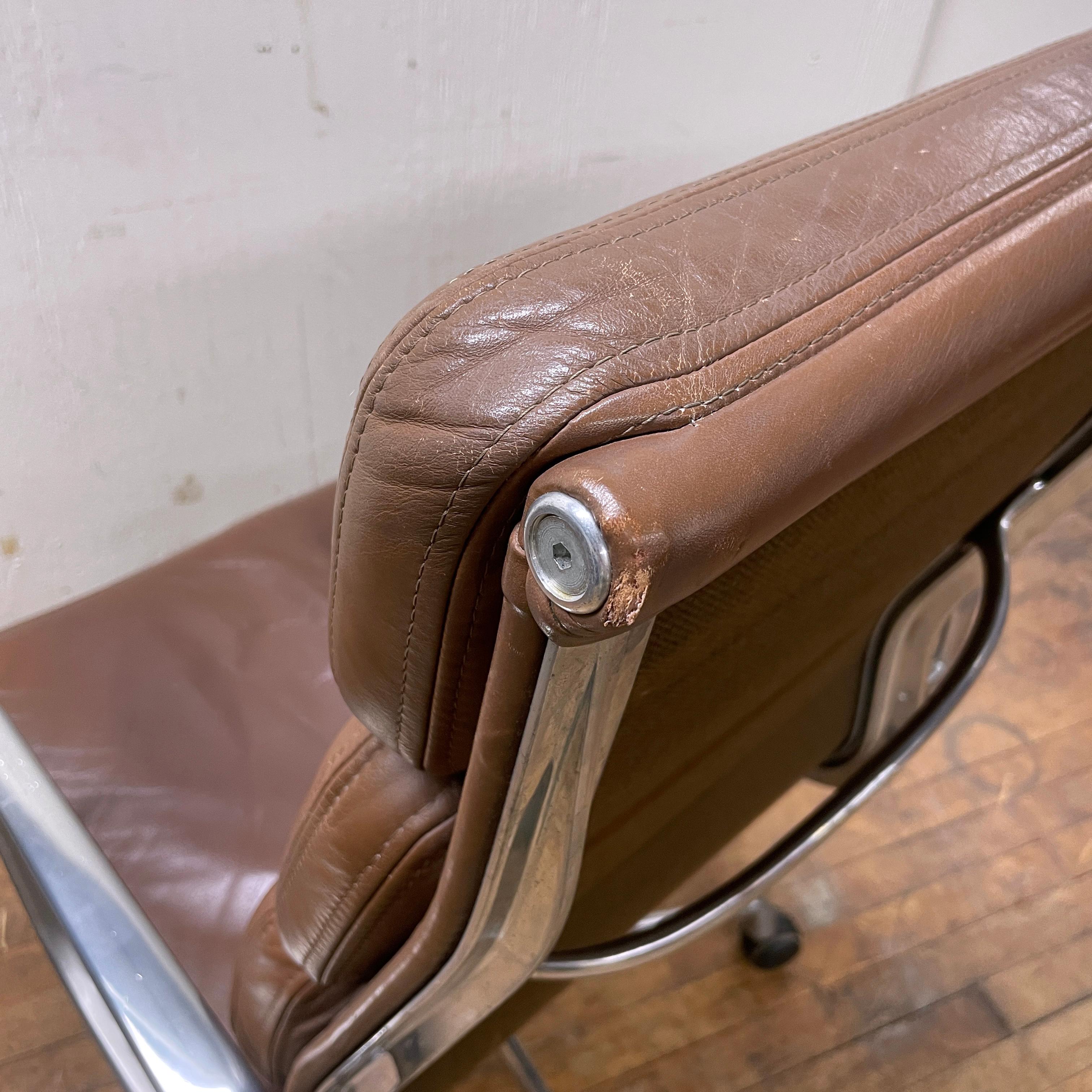 Vintage Herman Miller Eames Highback Leather Softpad Office Chair 4