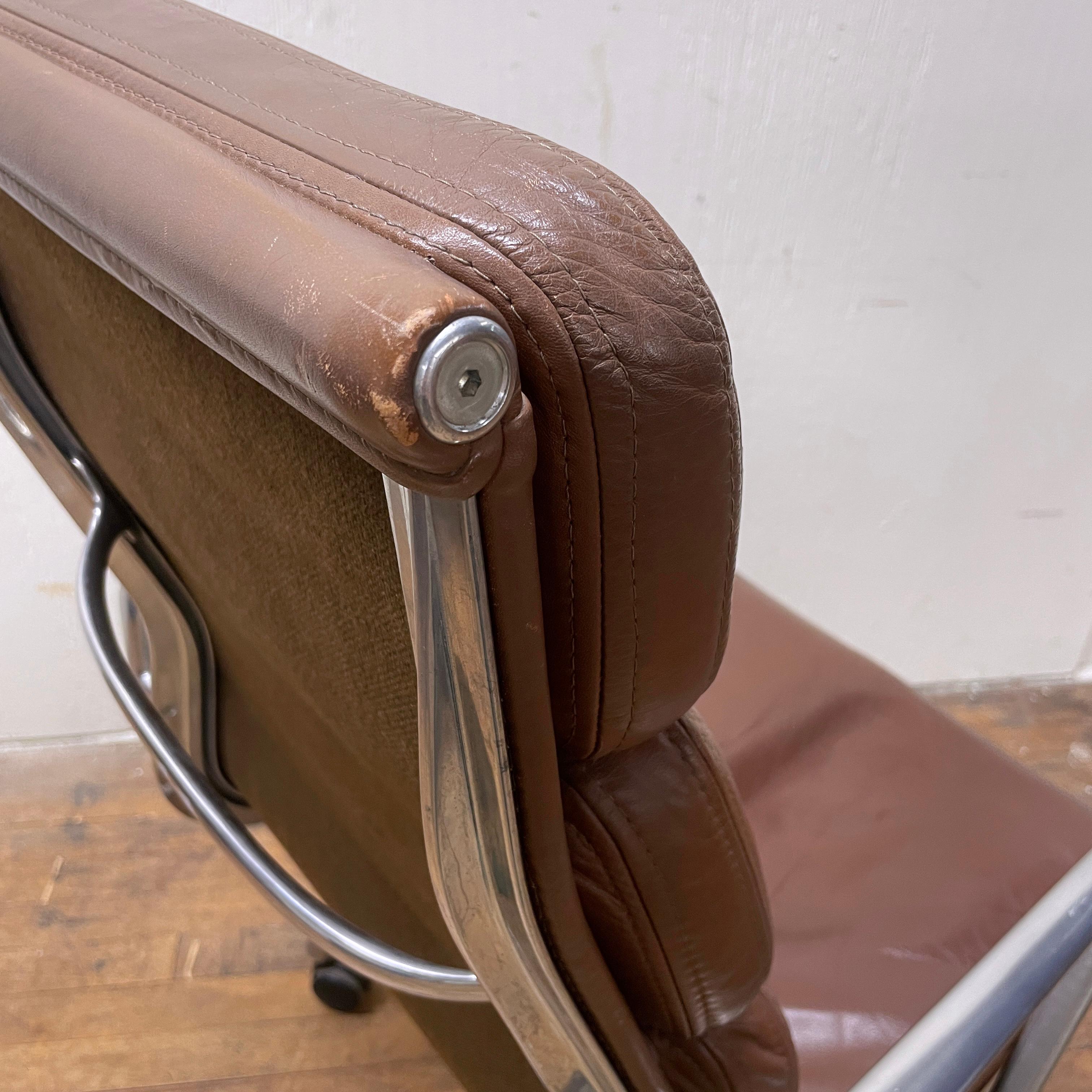 Vintage Herman Miller Eames Highback Leather Softpad Office Chair 5