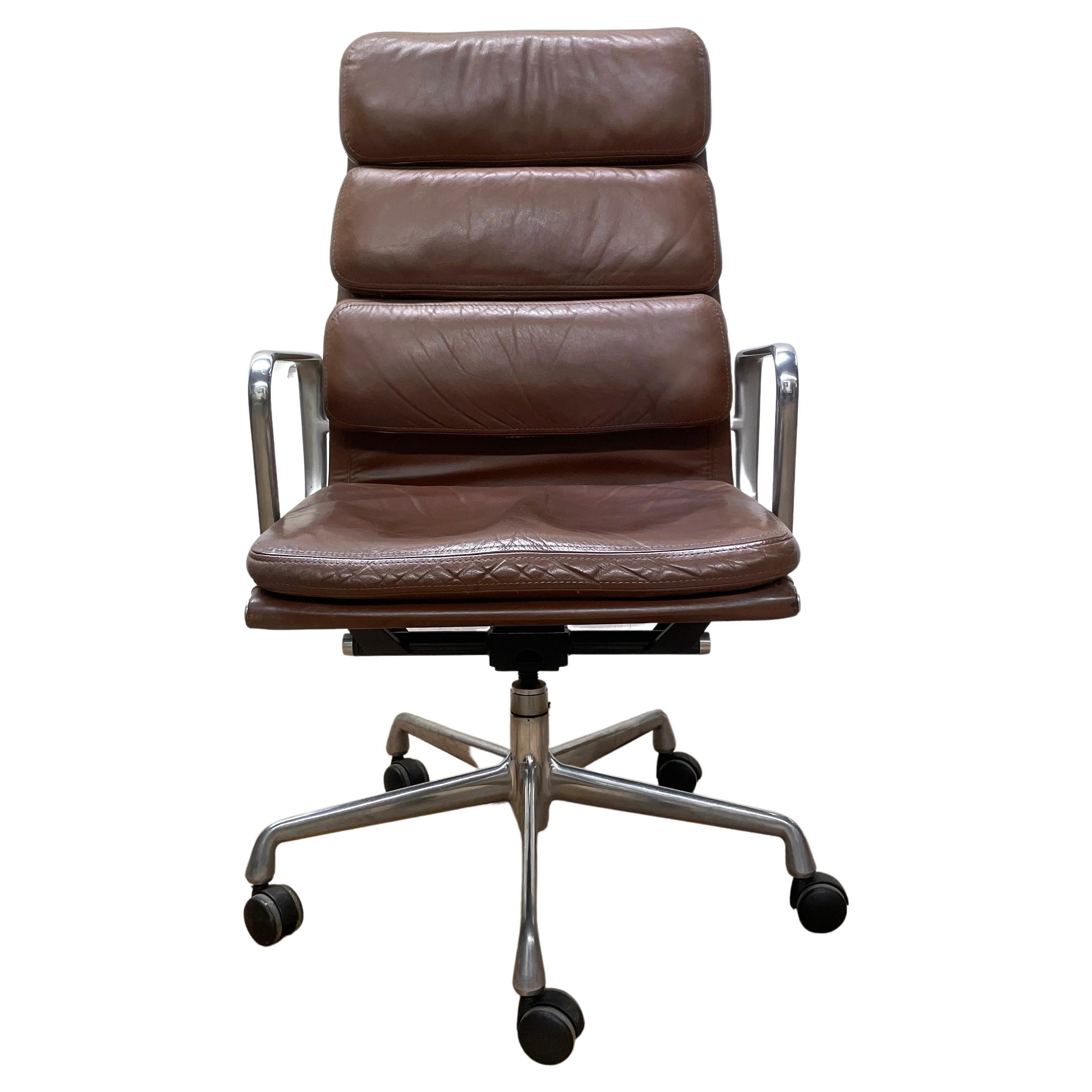 Vintage Herman Miller Eames Highback Leather Softpad Office Chair