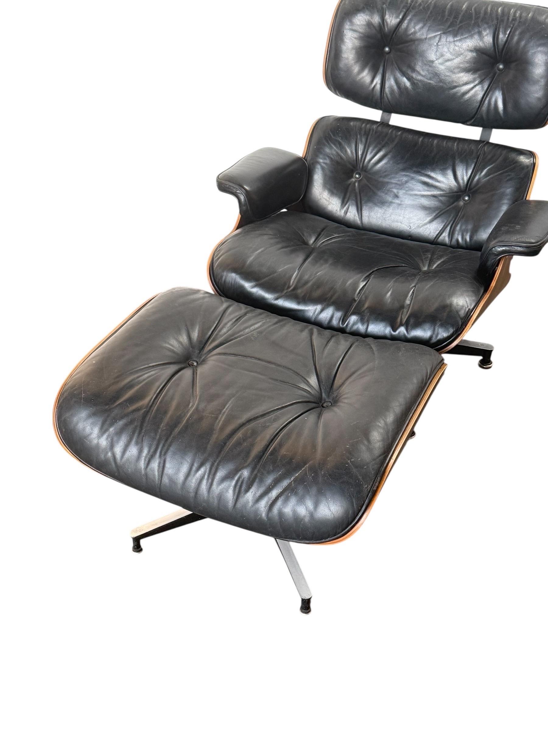 Herman Miller Eames-Loungesessel und Ottomane im Angebot 3