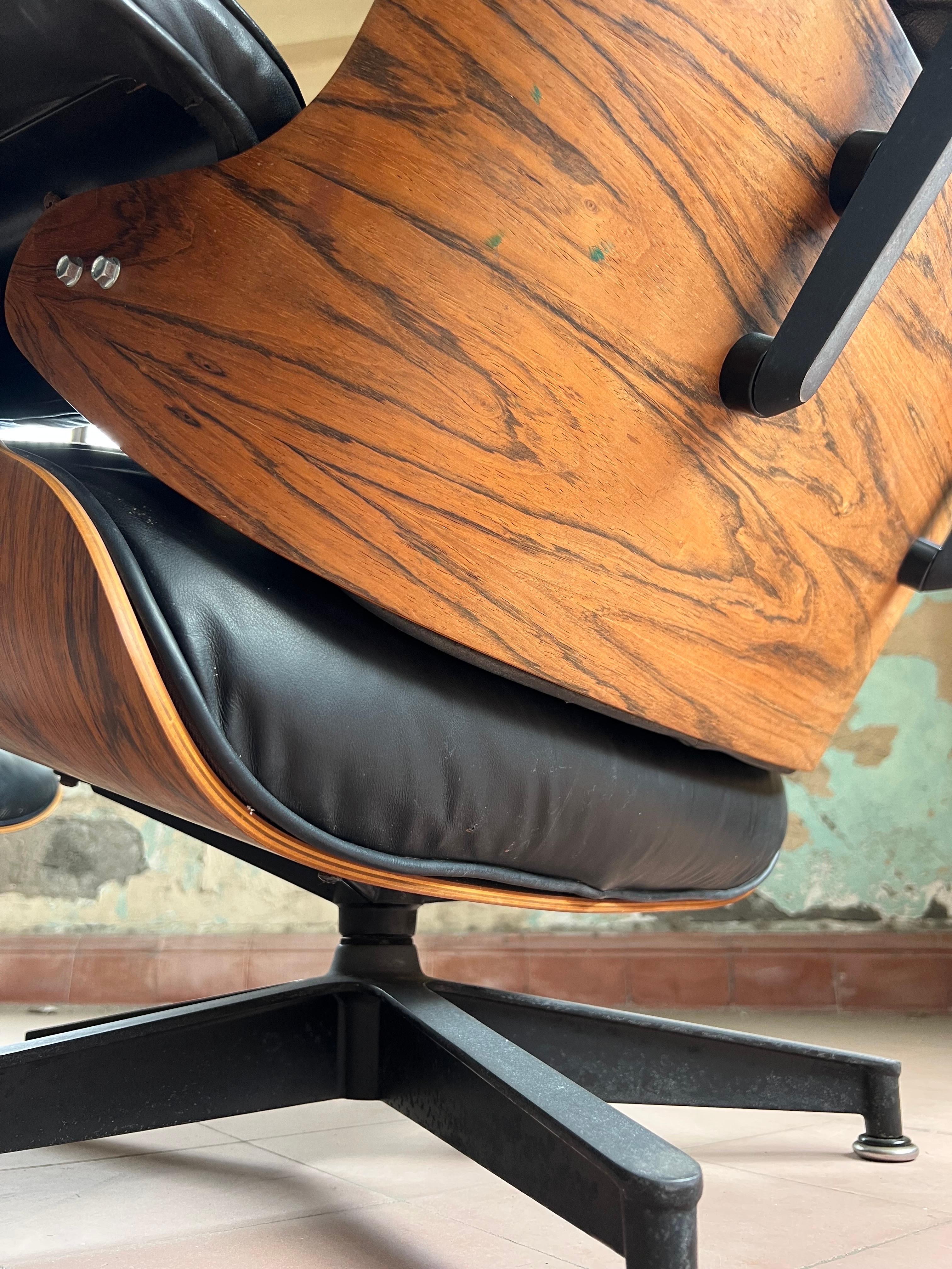 Aluminum Vintage Herman Miller Eames Lounge Chair and Ottoman For Sale