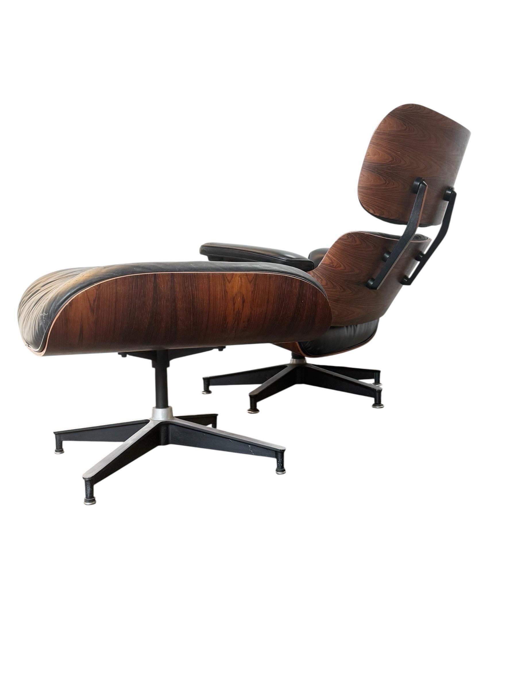 Herman Miller Eames-Loungesessel und Ottomane im Angebot 5
