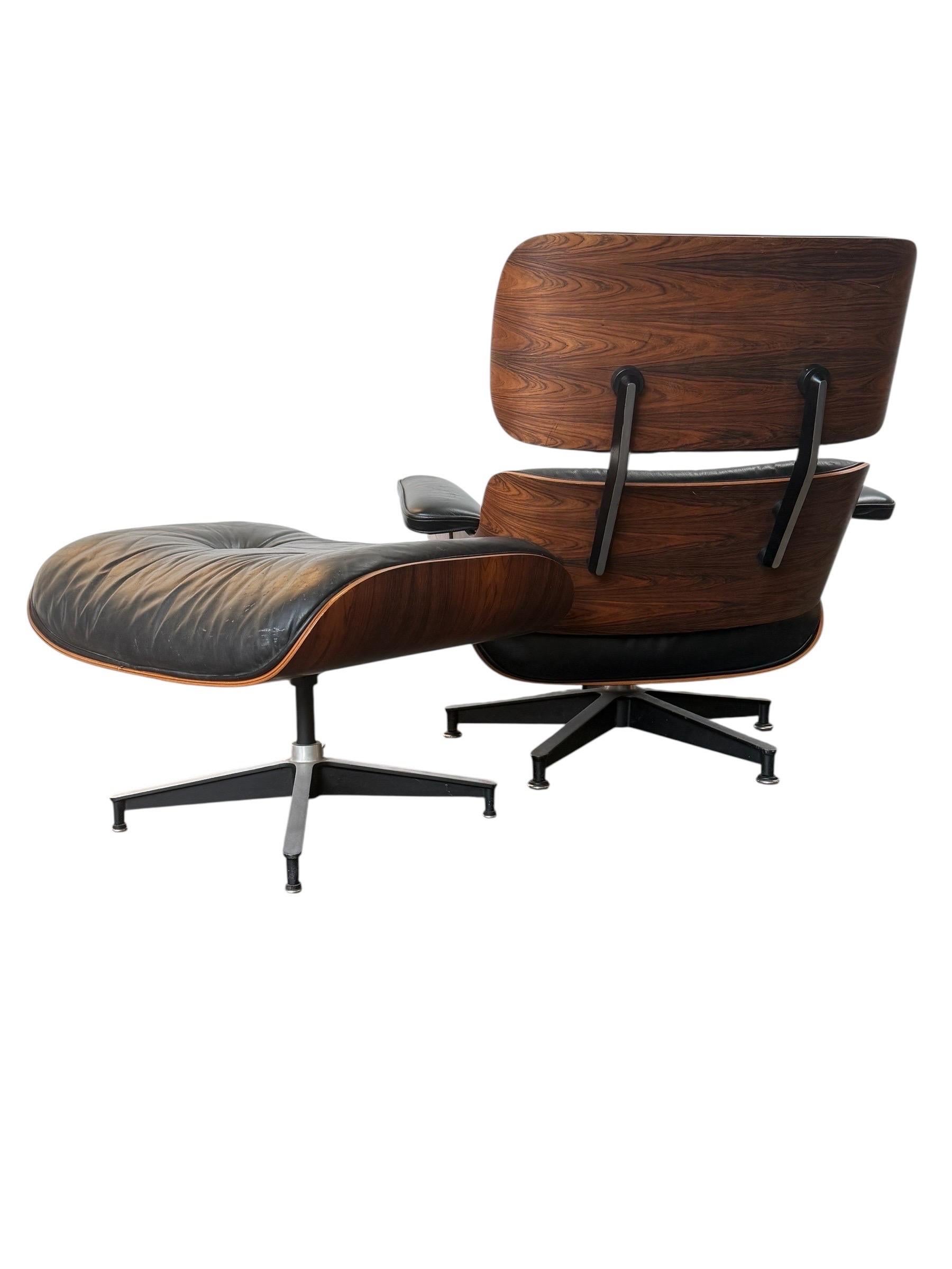Herman Miller Eames-Loungesessel und Ottomane im Angebot 6