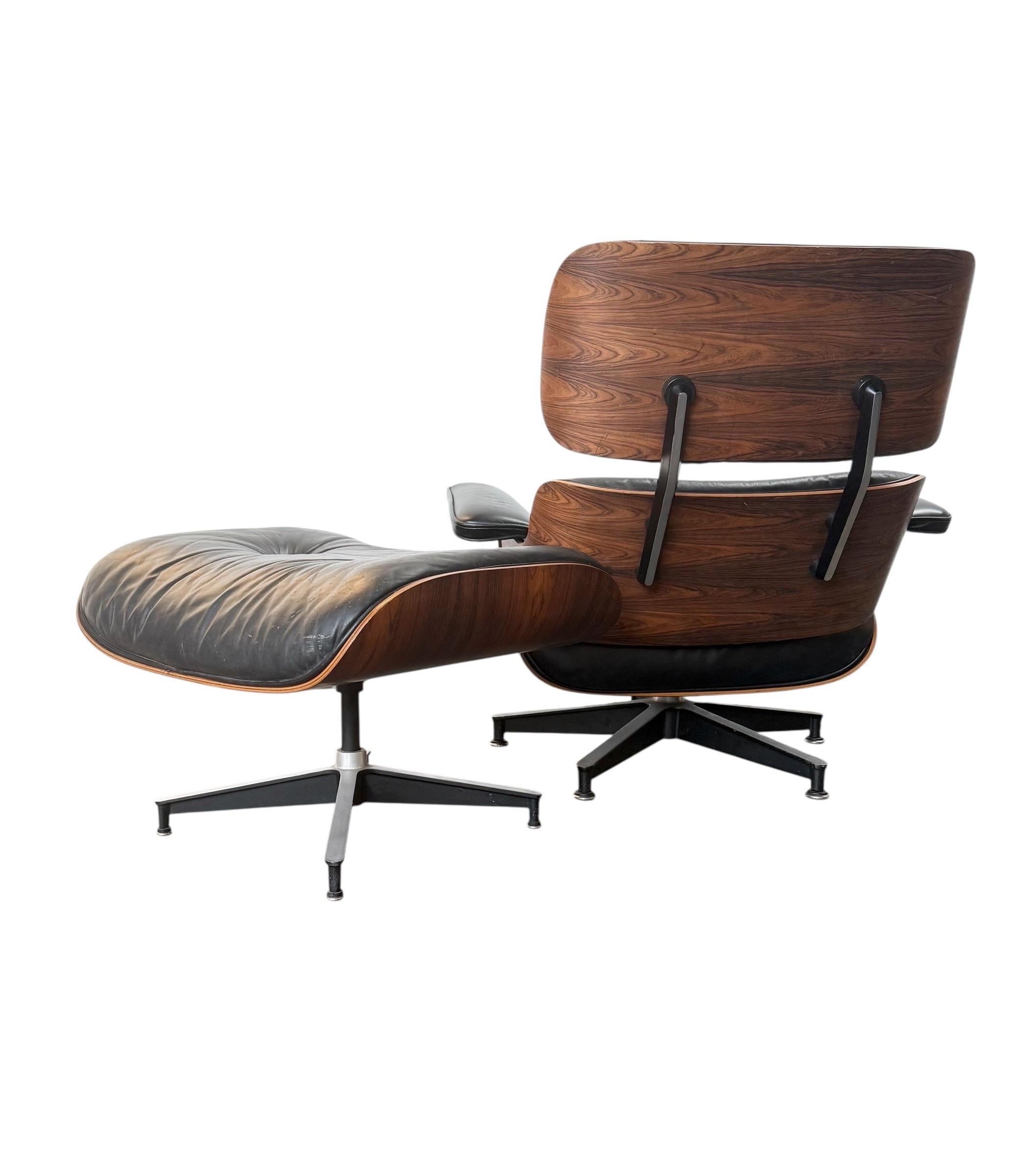 Herman Miller Eames-Loungesessel und Ottomane im Angebot 9
