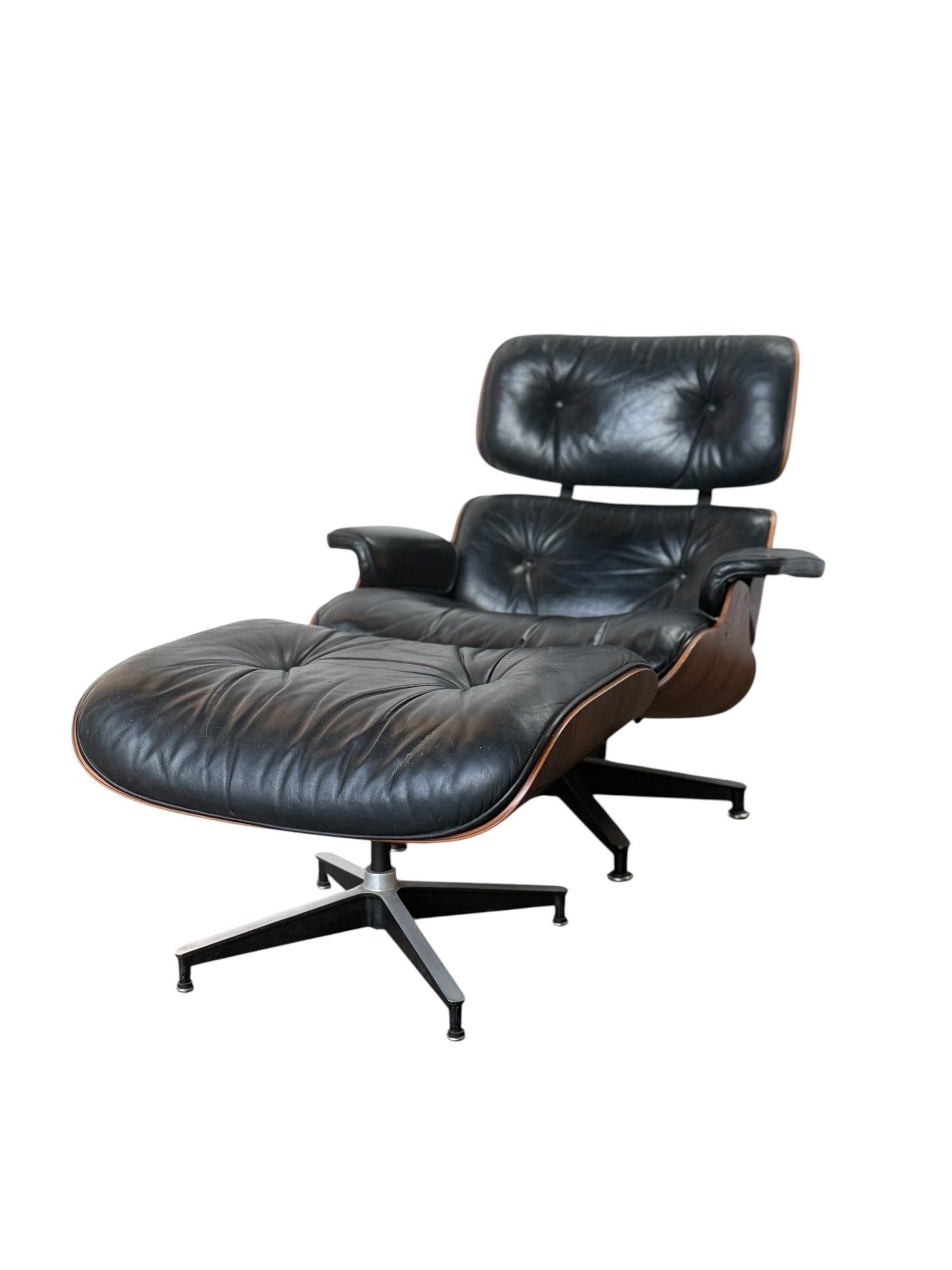 Herman Miller Eames-Loungesessel und Ottomane im Angebot 1