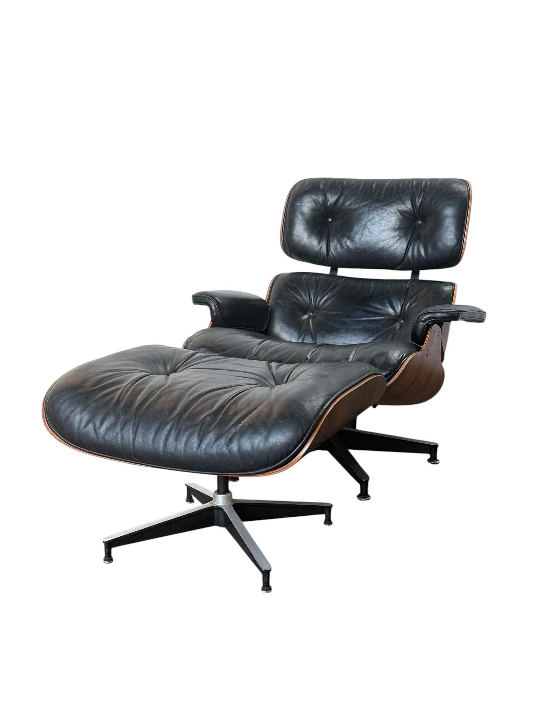 Herman Miller Eames-Loungesessel und Ottomane im Angebot 2
