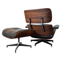 Chaise longue et pouf Eames Herman Miller d'époque